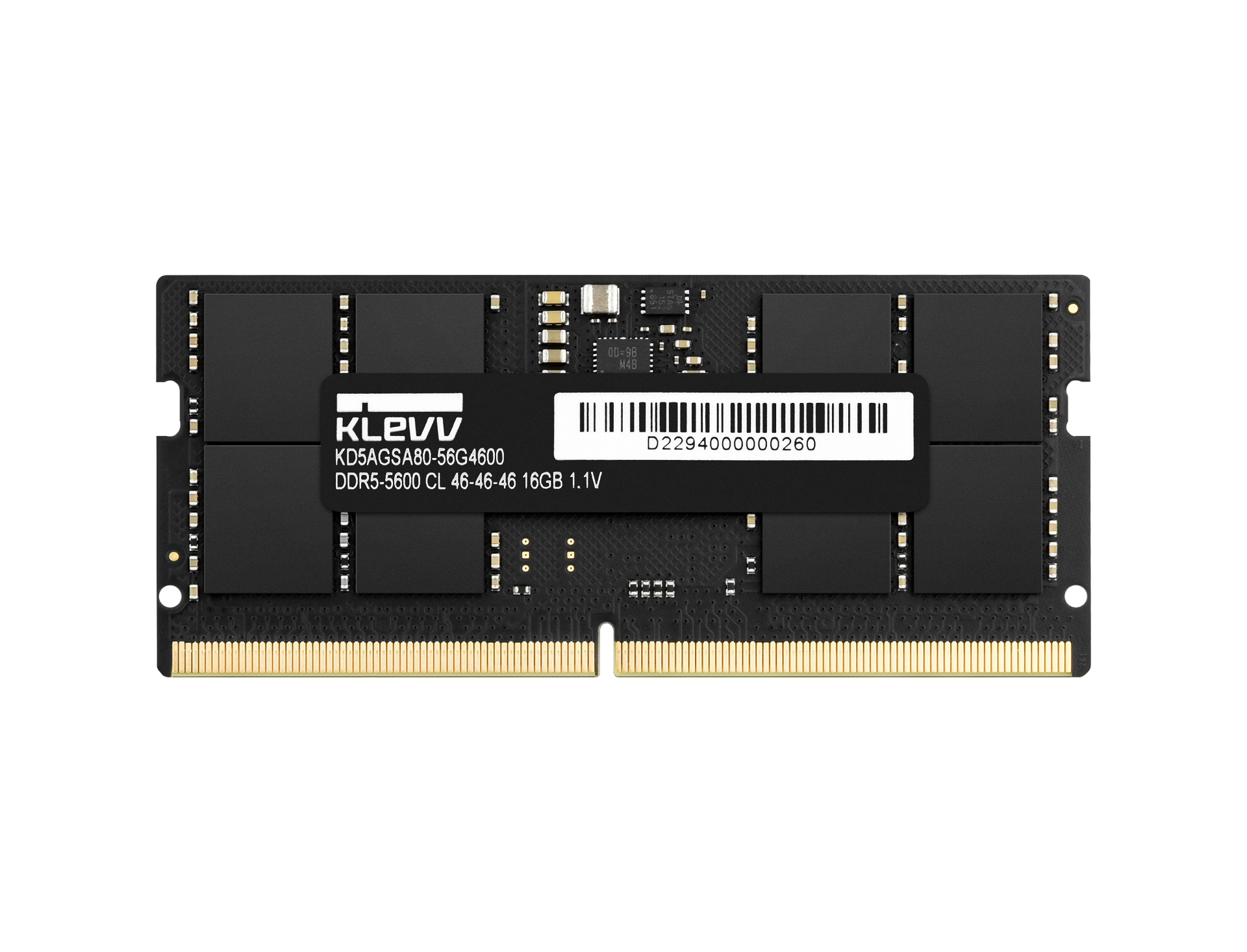 KLEVV DDR5 SO-DIMM STANDARD MEMORY - 32GB 5600MHz KLEVV DDR5 SO-DIMM STANDARD MEMORY - 32GB 5600MHz