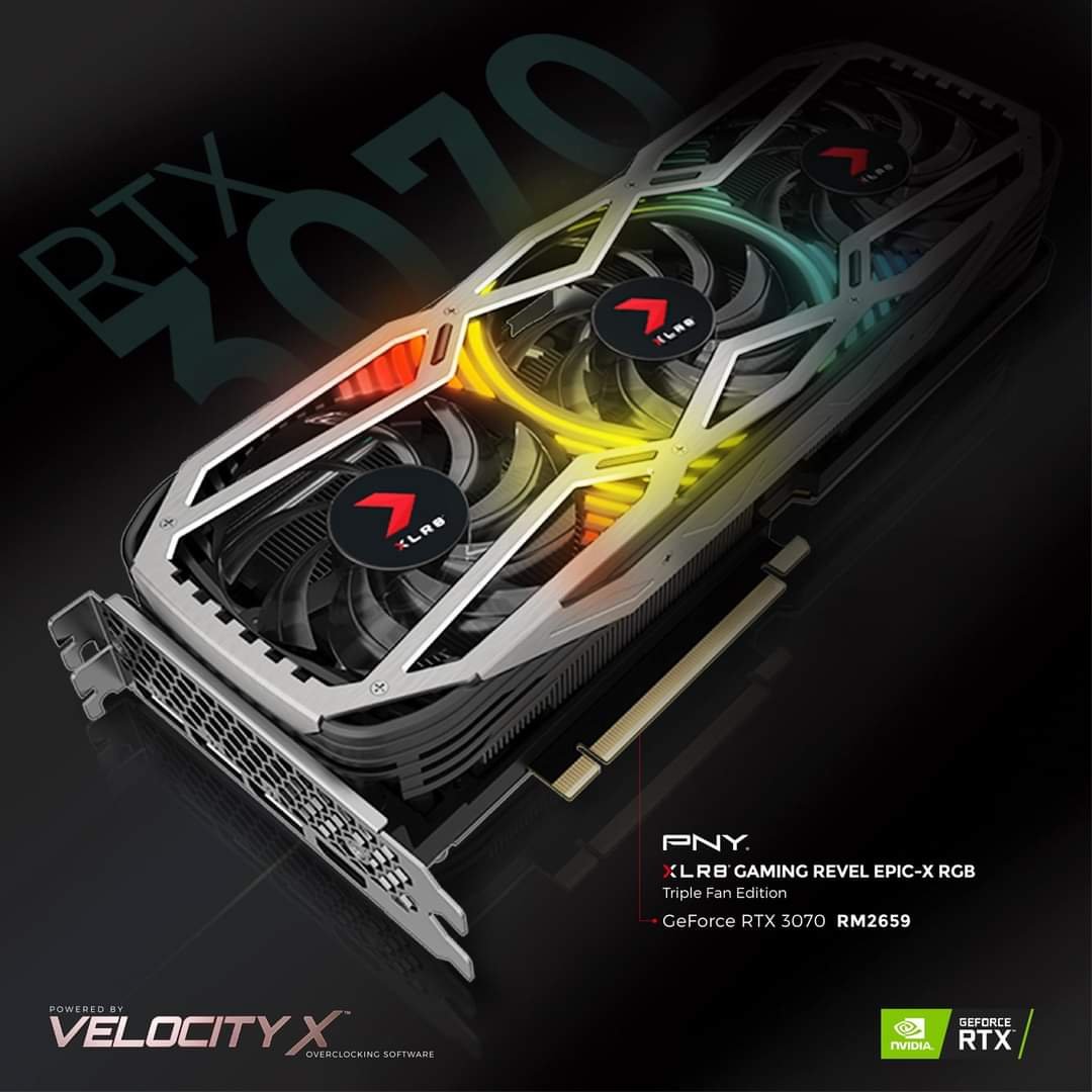 PNY GeForce RTX 3080 10GB XLR8 Gaming EPIC-X RGB Triple Fan Edition