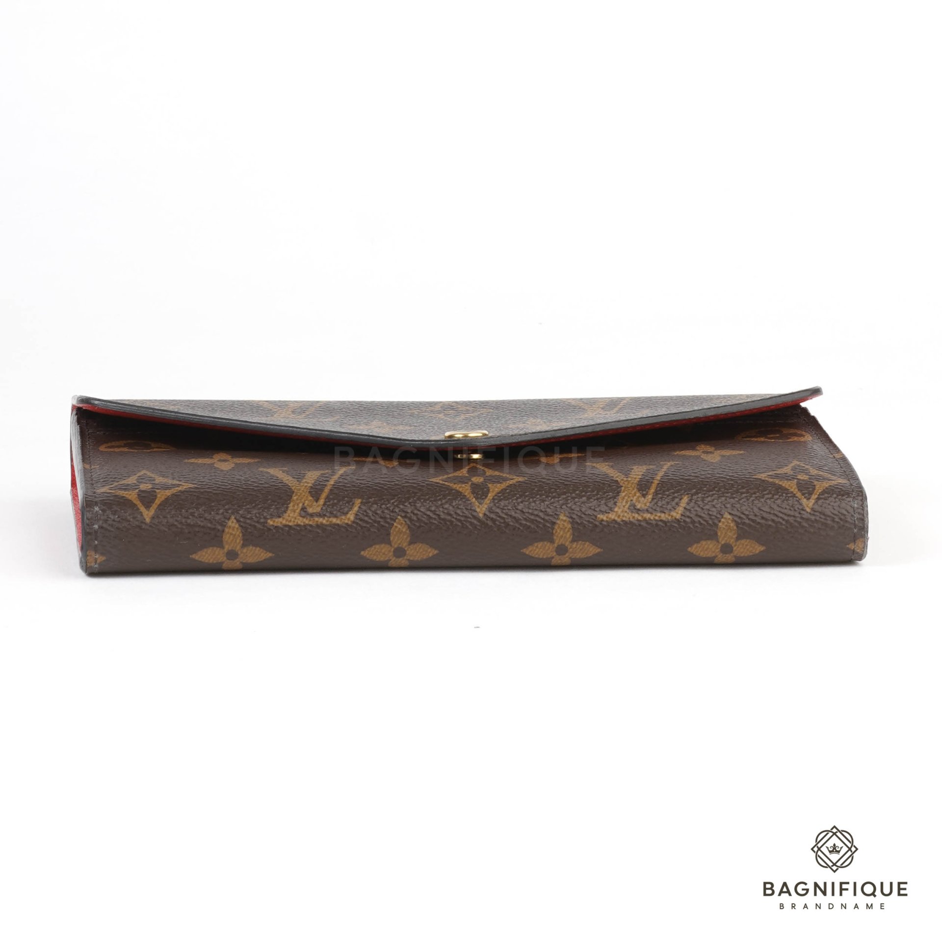 LOUIS VUITTON SARAH WALLET MONOGRAM INSIDE RED LEATHER - bagnifiquethailand