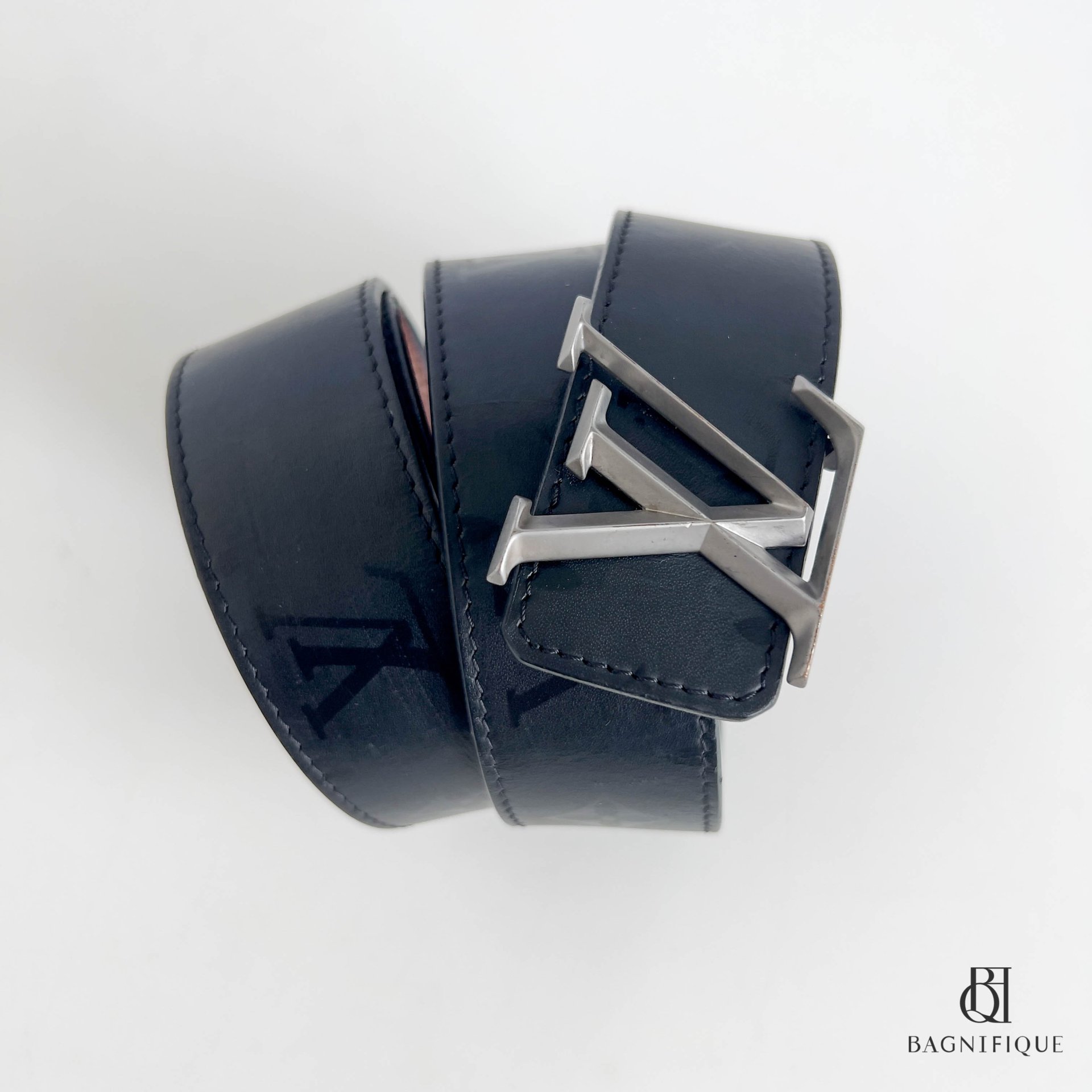Louis Vuitton - LV Initiales Reversible Monogram Eclipse Belt 100