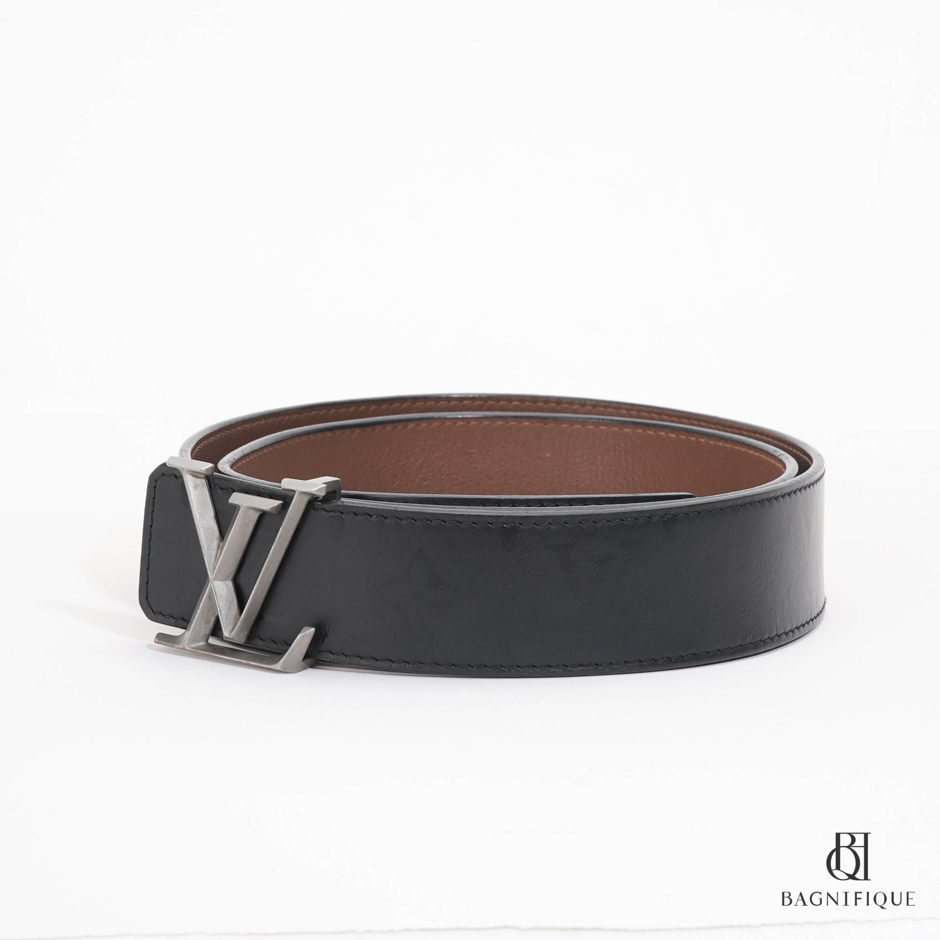 Louis Vuitton - LV Initiales Reversible Monogram Eclipse Belt 100