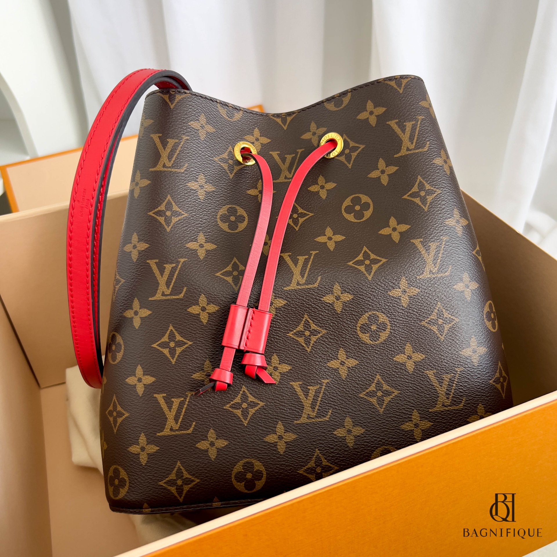 MM Monogram NeoNoe Coquelicot Red GHW