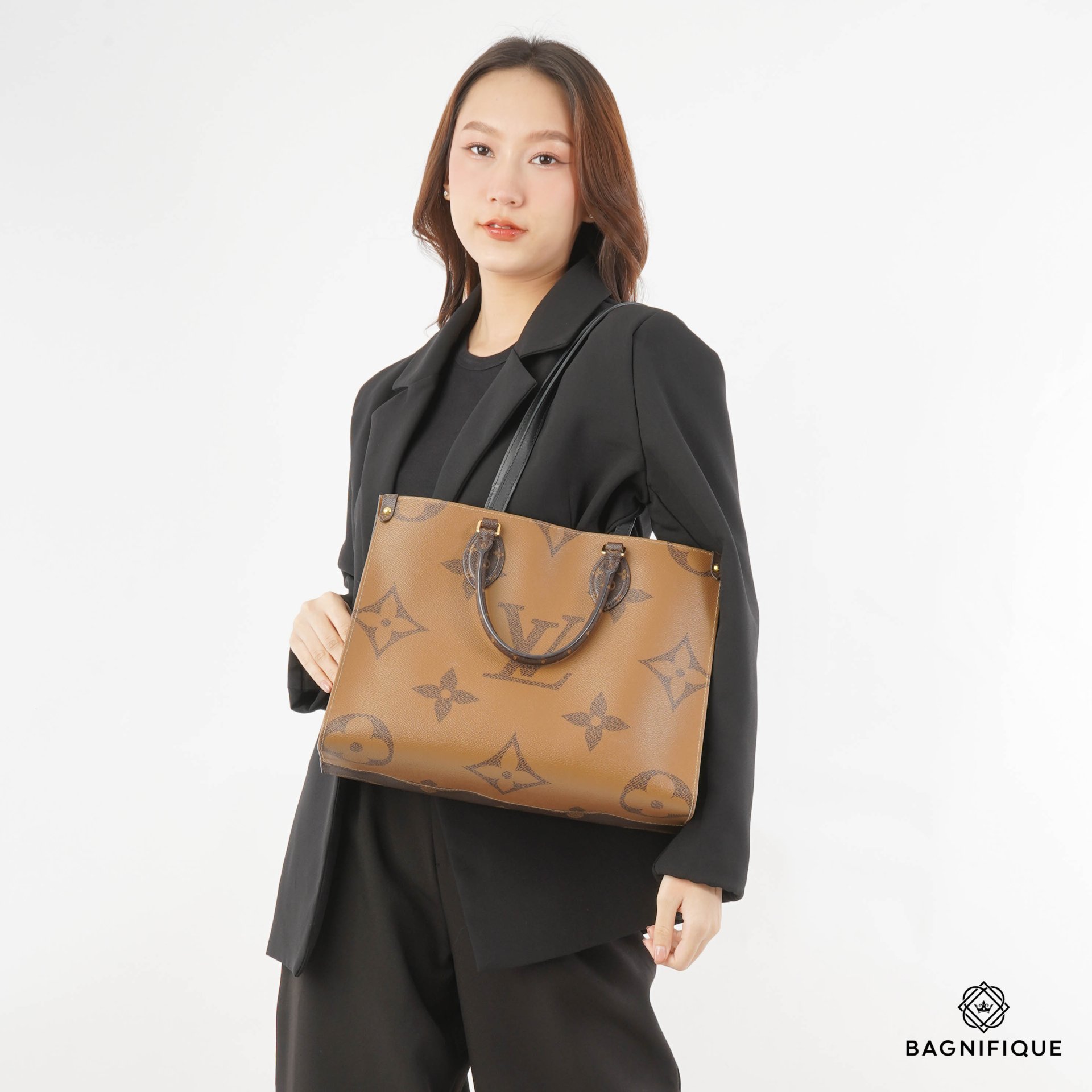 LOUIS VUITTON ON THE GO MM REVERSE MONOGRAM CANVAS GHW - bagnifiquethailand