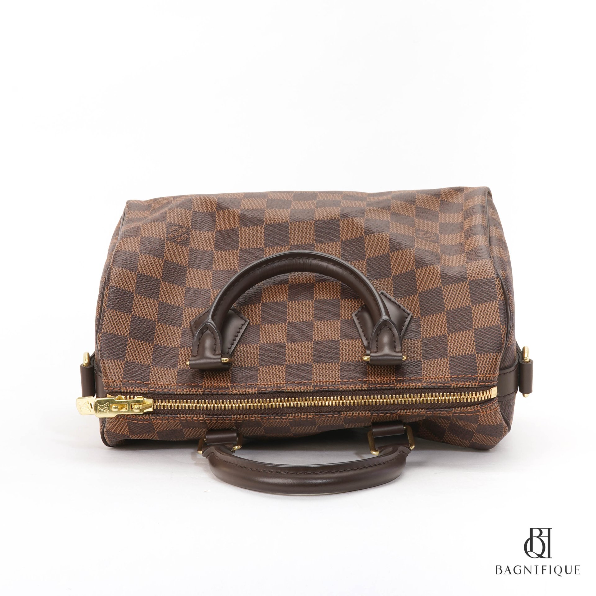 LOUIS VUITTON SPEEDY 25 BROWN MONOGRAM CANVAS GHW - bagnifiquethailand