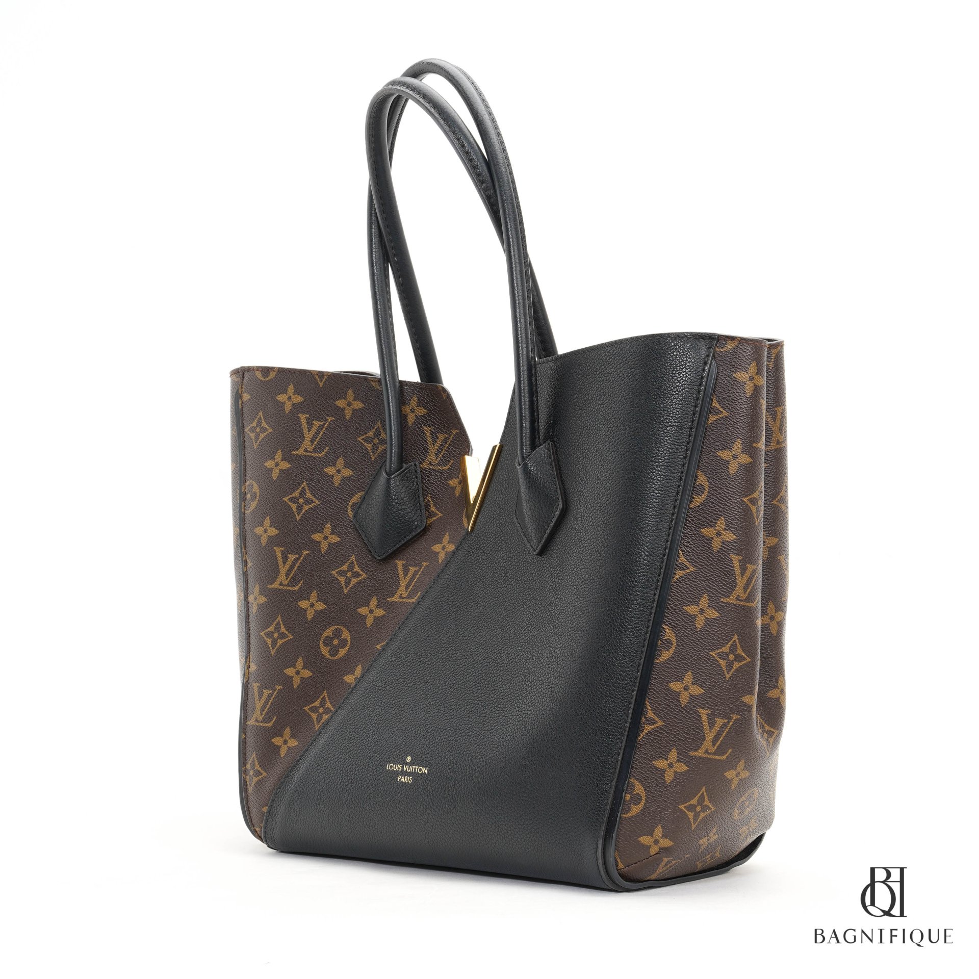 LV KIMONO PM BROWN MONOGRAM BLACK CANVAS GHW - bagnifiquethailand