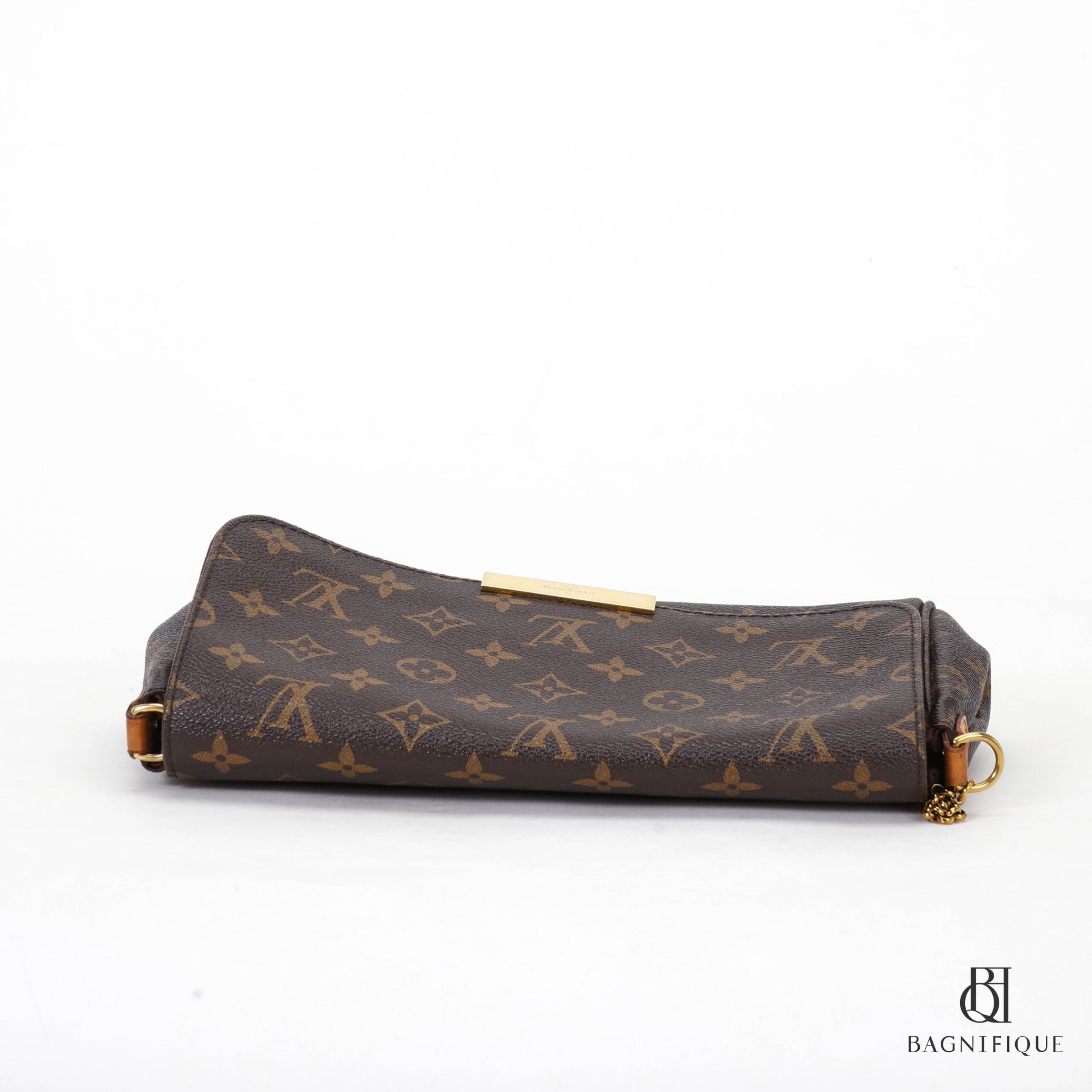 LOUIS VUITTON Favorite PM Monogram Canvas Clutch Bag Brown