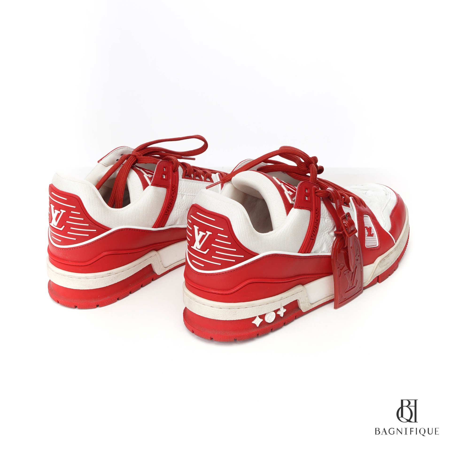 LV SNEAKERS 9.5 WHITE RED - bagnifiquethailand
