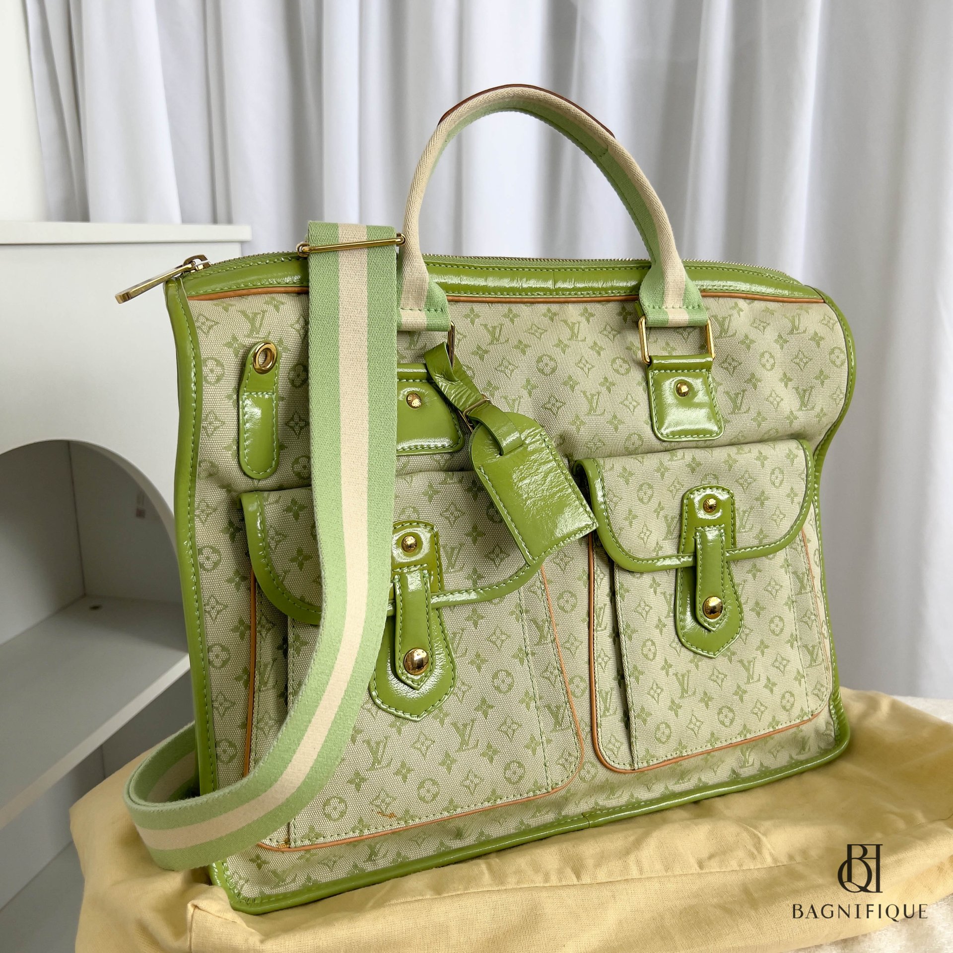 Mary kate tote Louis Vuitton Green in Cotton - 31464046