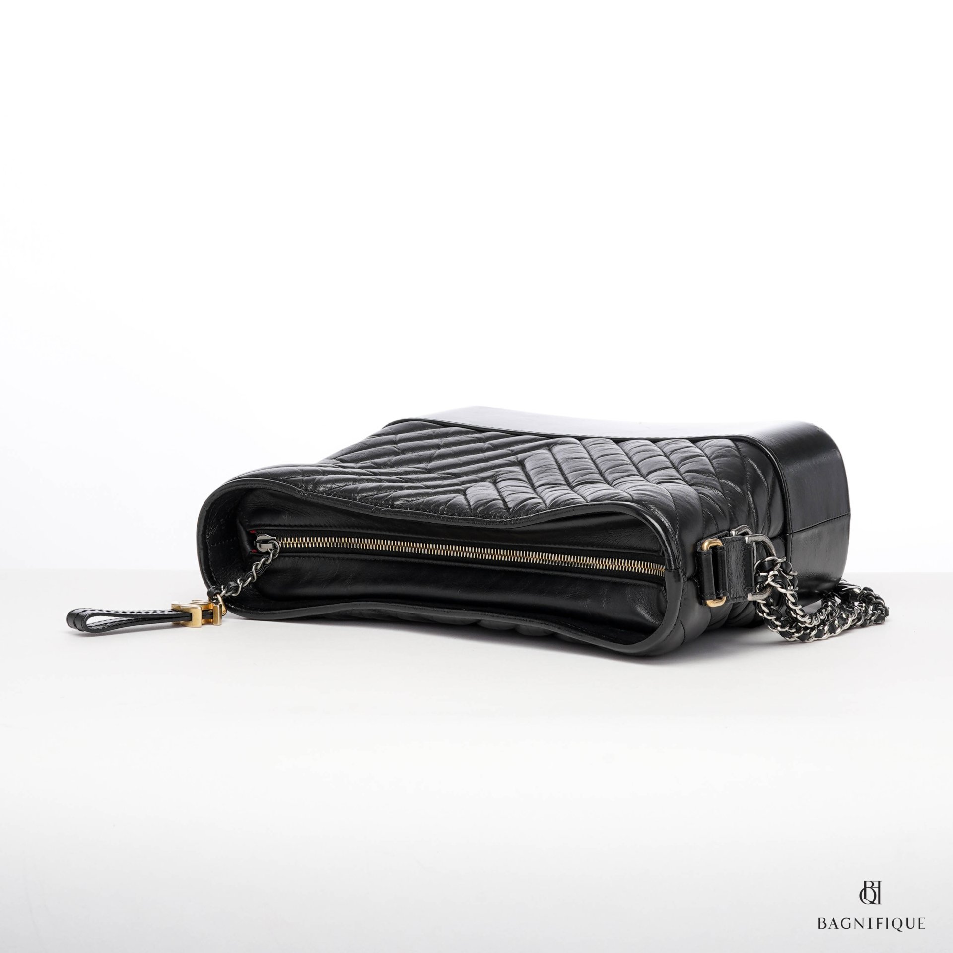 Chanel Gabrielle Medium Calf Black / White