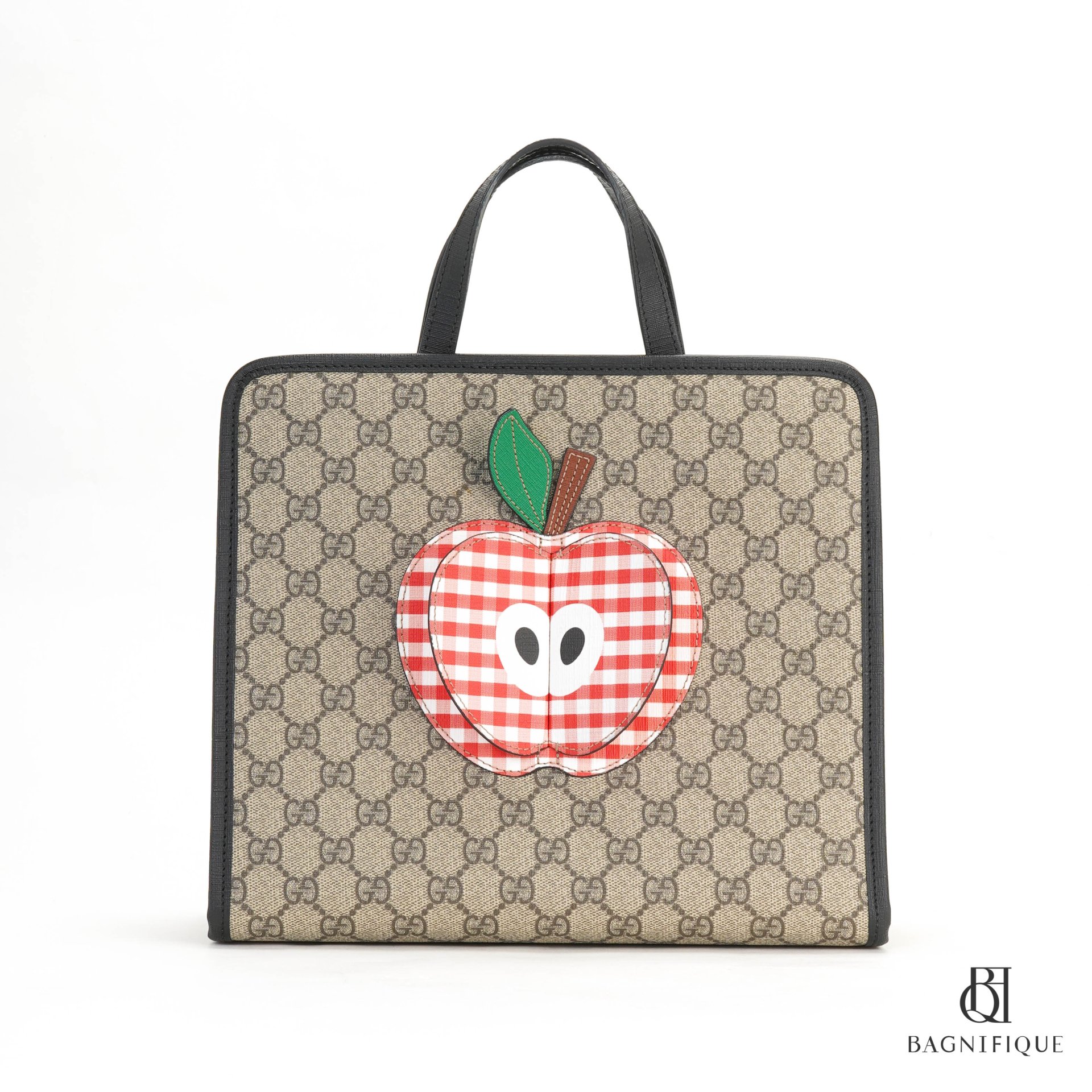 GUCCI KID'S TOTE MINI BROWM GG SUPREME MONOGRAM SHW
