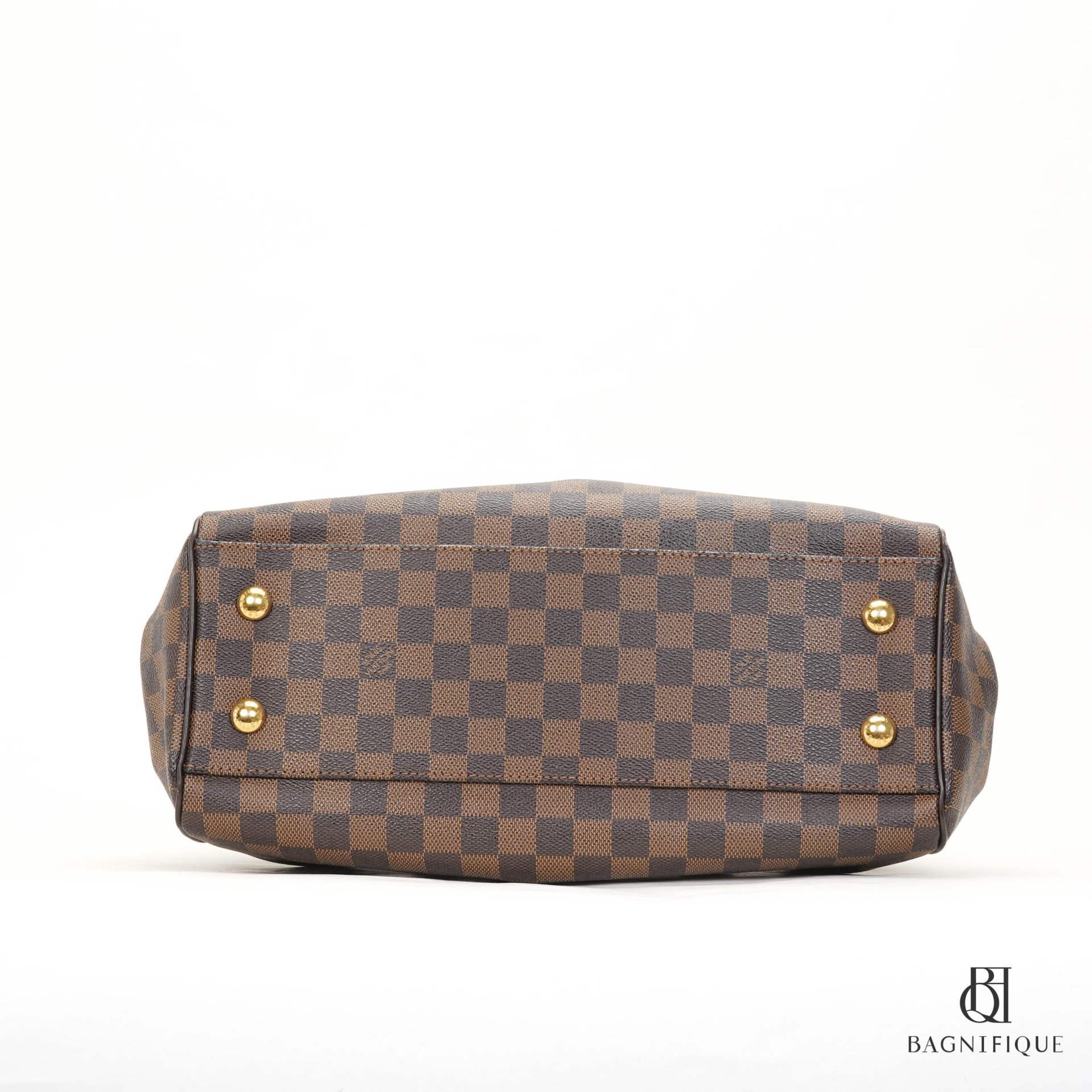 Louis Vuitton Trevi GM Dark brown Leather Cloth ref.60286 - Joli