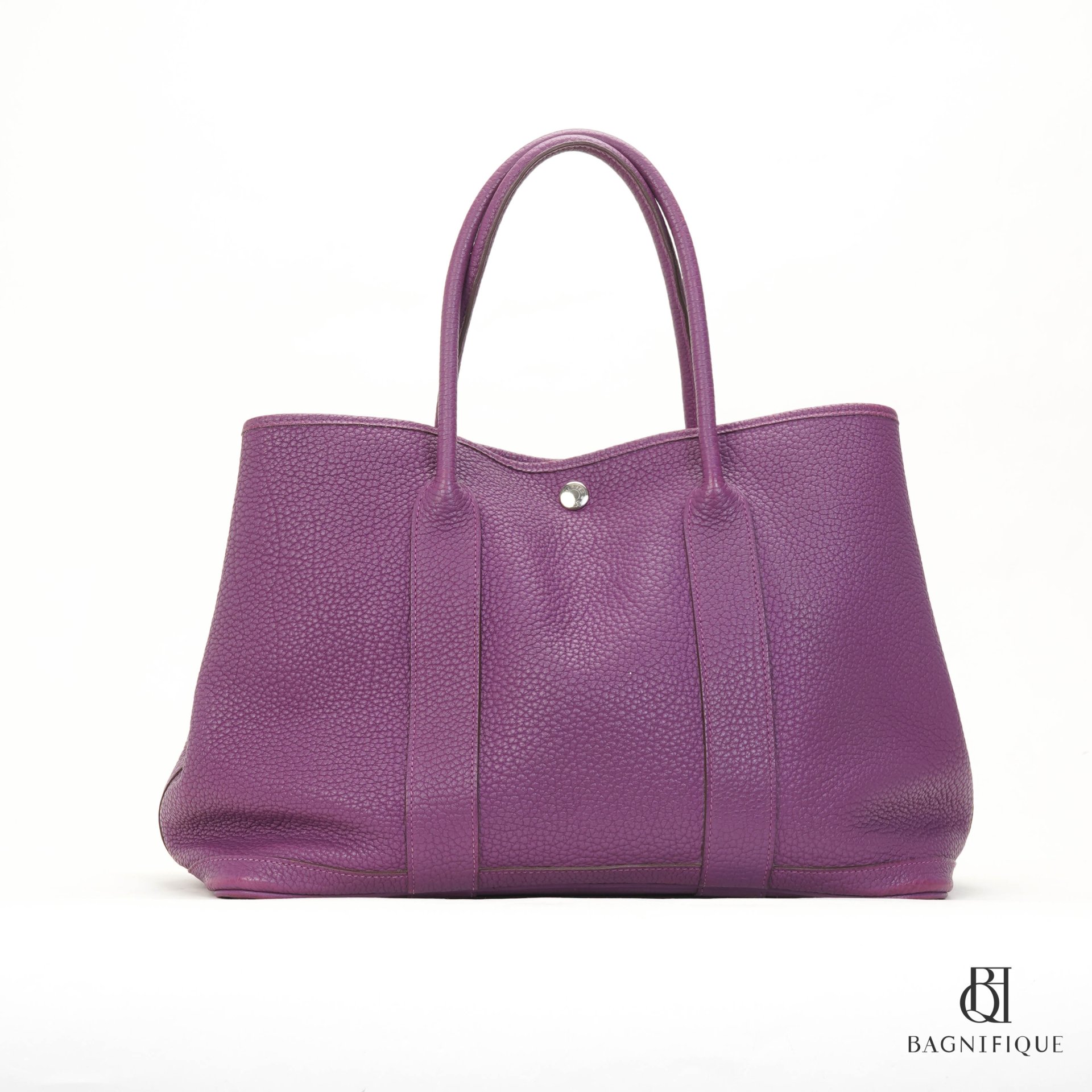 HERMES GARDEN PARTY 36 PURPLE SHW STAMP R SQ