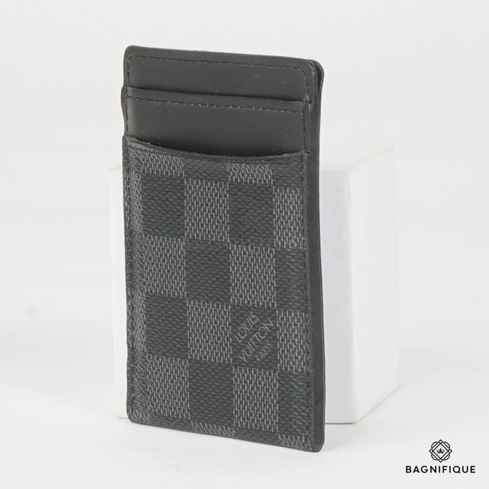 Louis Vuitton Men's Damier Cobalt Card Holder/Money Clip SHW