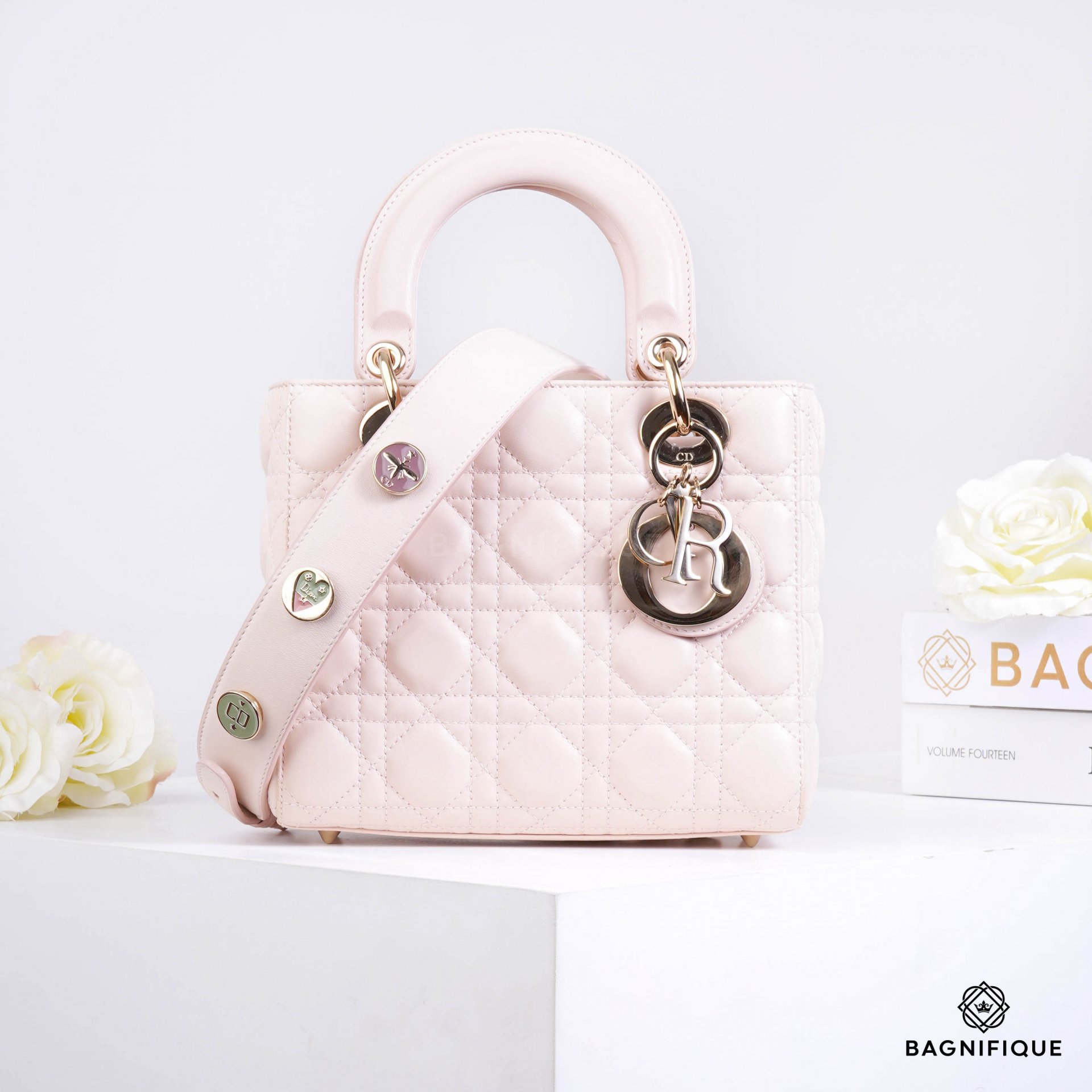 DIOR LADY MY ABC SMALL 9" BABY PINK