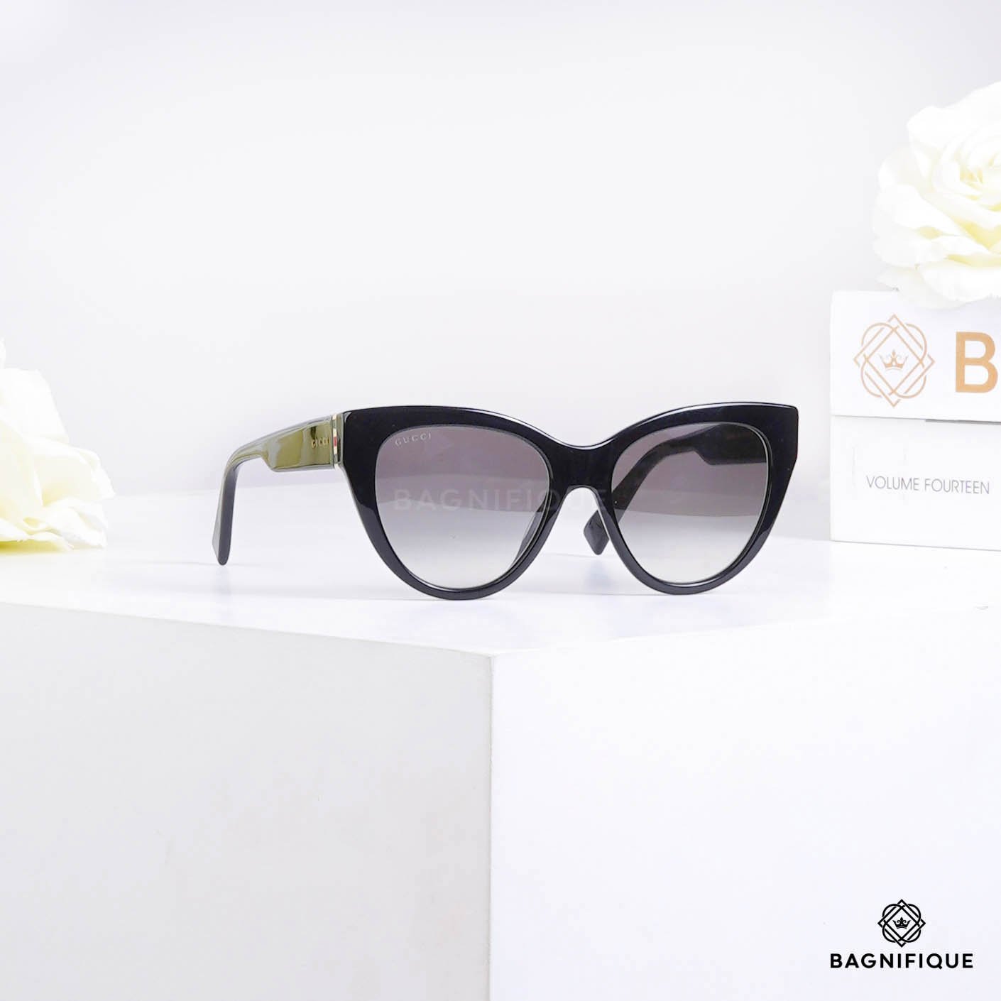 GUCCI SUNGLASSES CATEYE BLACK bagnifiquethailand