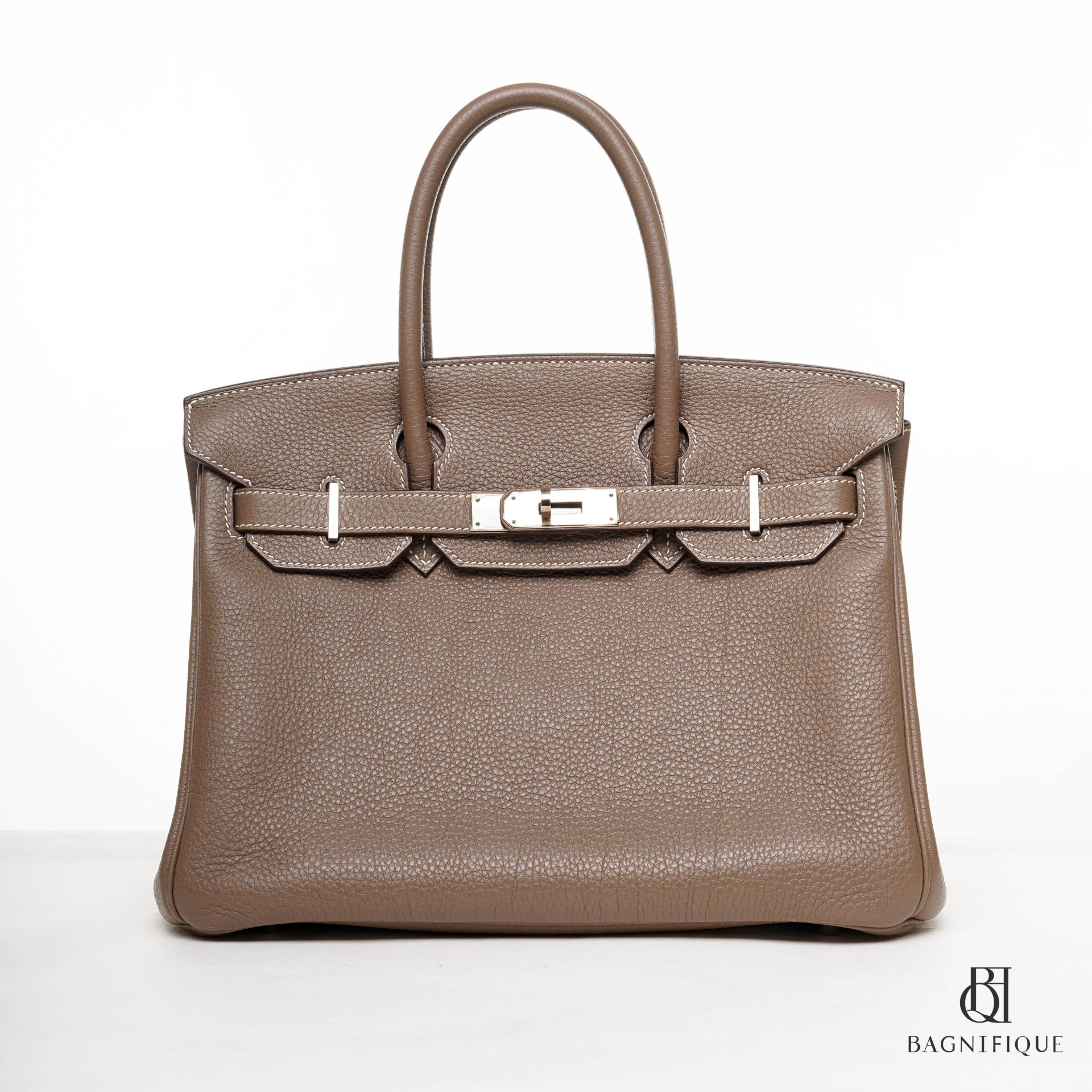 HERMES BIRKIN 30 ETOUPE TOGO SHW STAMP N SQ