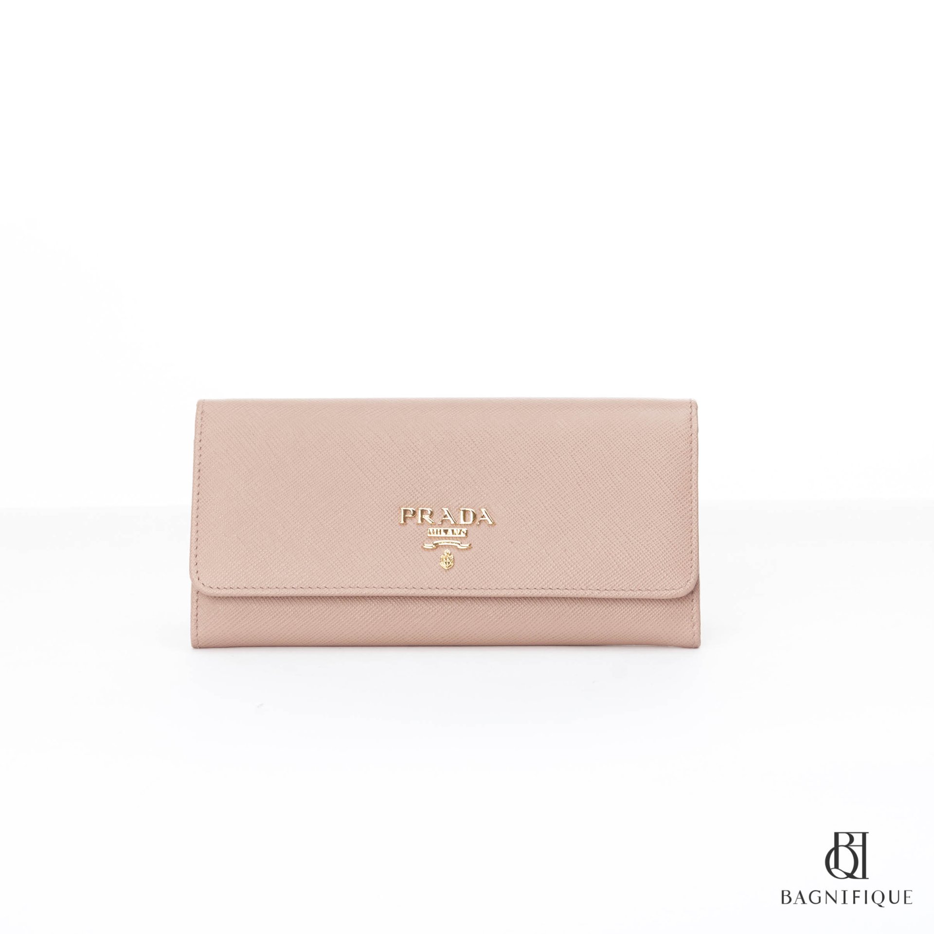 Prada Triangle-logo Saffiano Wallet In Pink