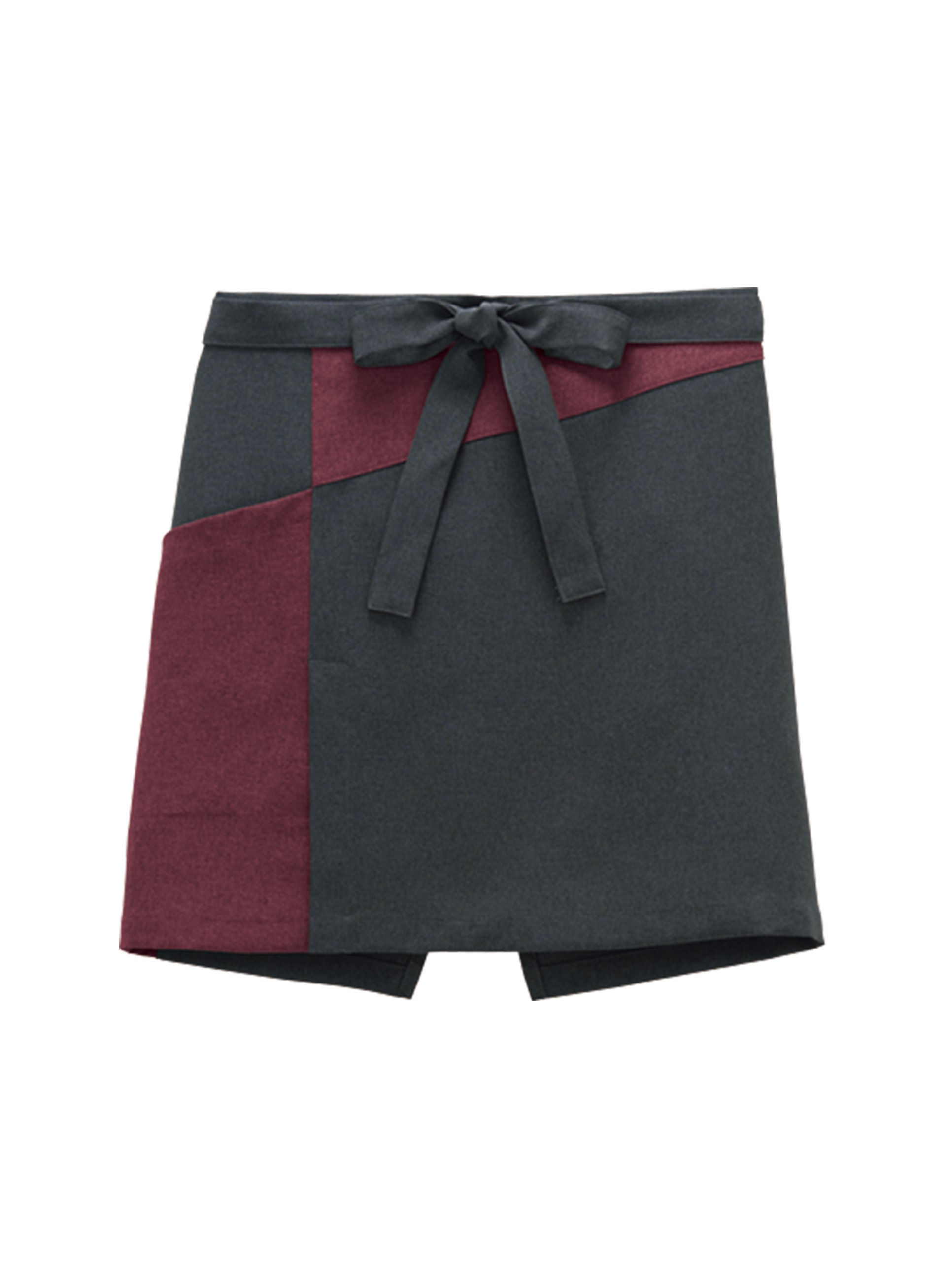 WA SHORT APRON WITH COLOR BLOCK