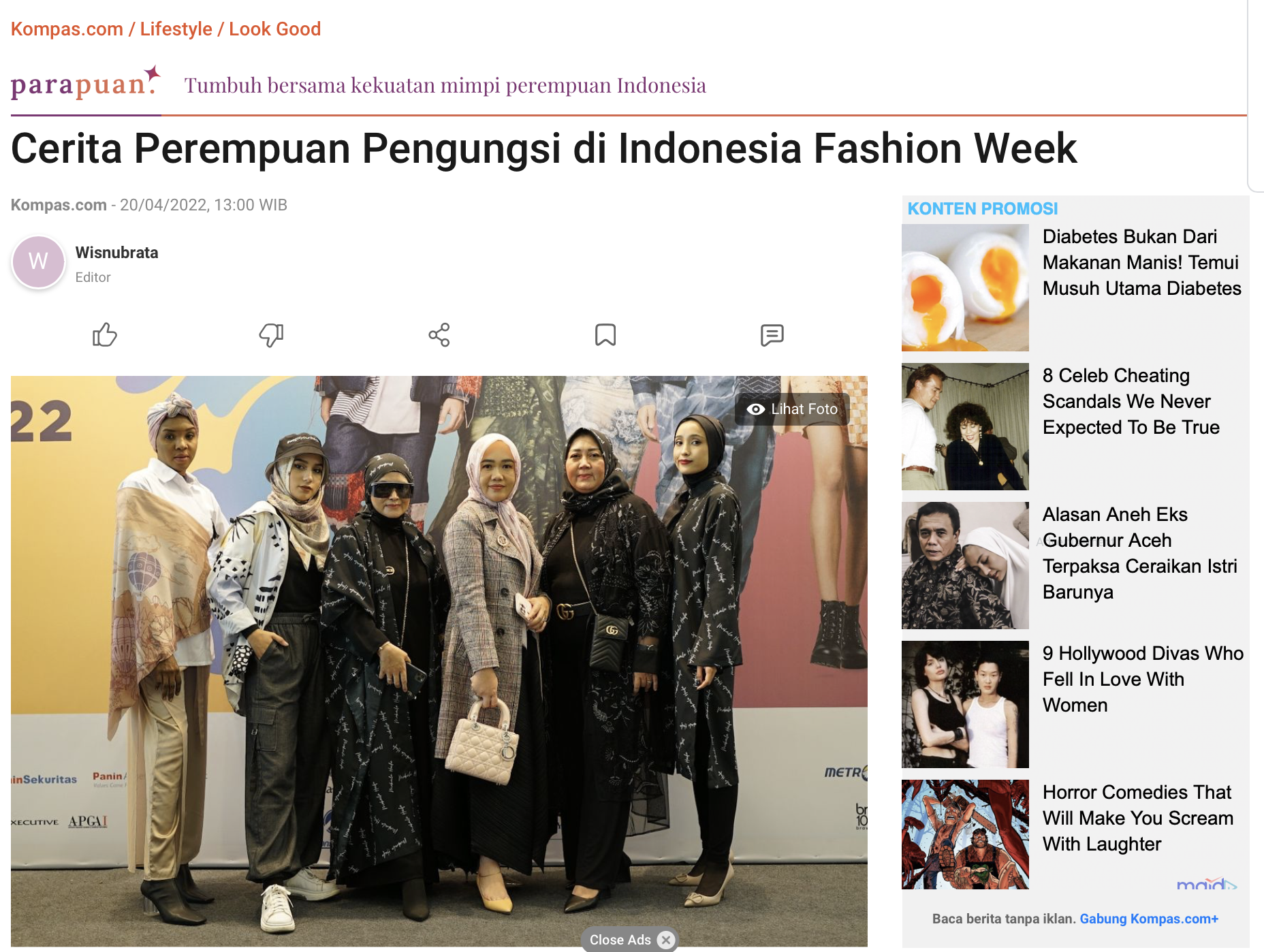 Cerita Perempuan Pengungsi di Indonesia Fashion Week