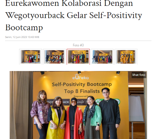 Eurekawomen Kolaborasi dengan WeGotYourBack_ID Gelar Self-Positivity Boothcamp