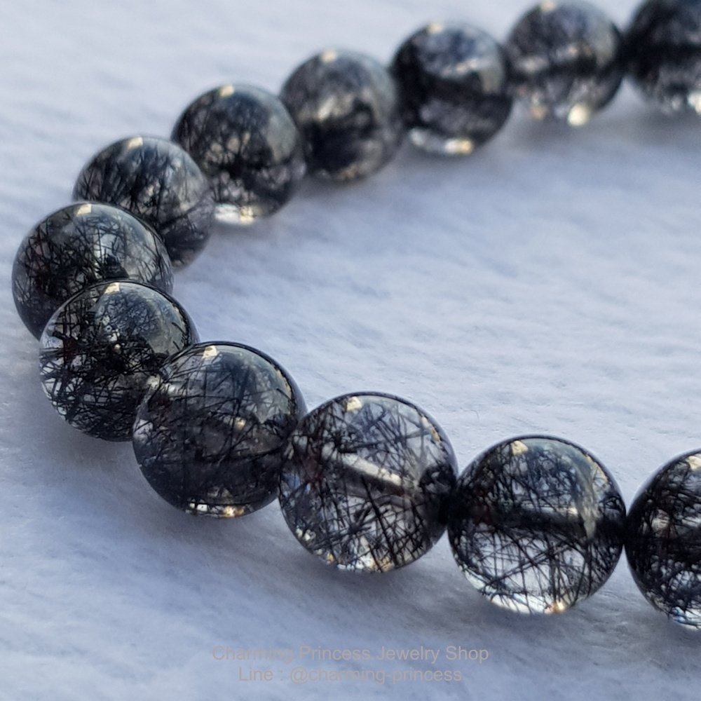 Rutilated Quartz Black ไหมดำ หรือ แก้วขนเหล็ก Rutilated Quartz Black ไหมดำ หรือ แก้วขนเหล็ก