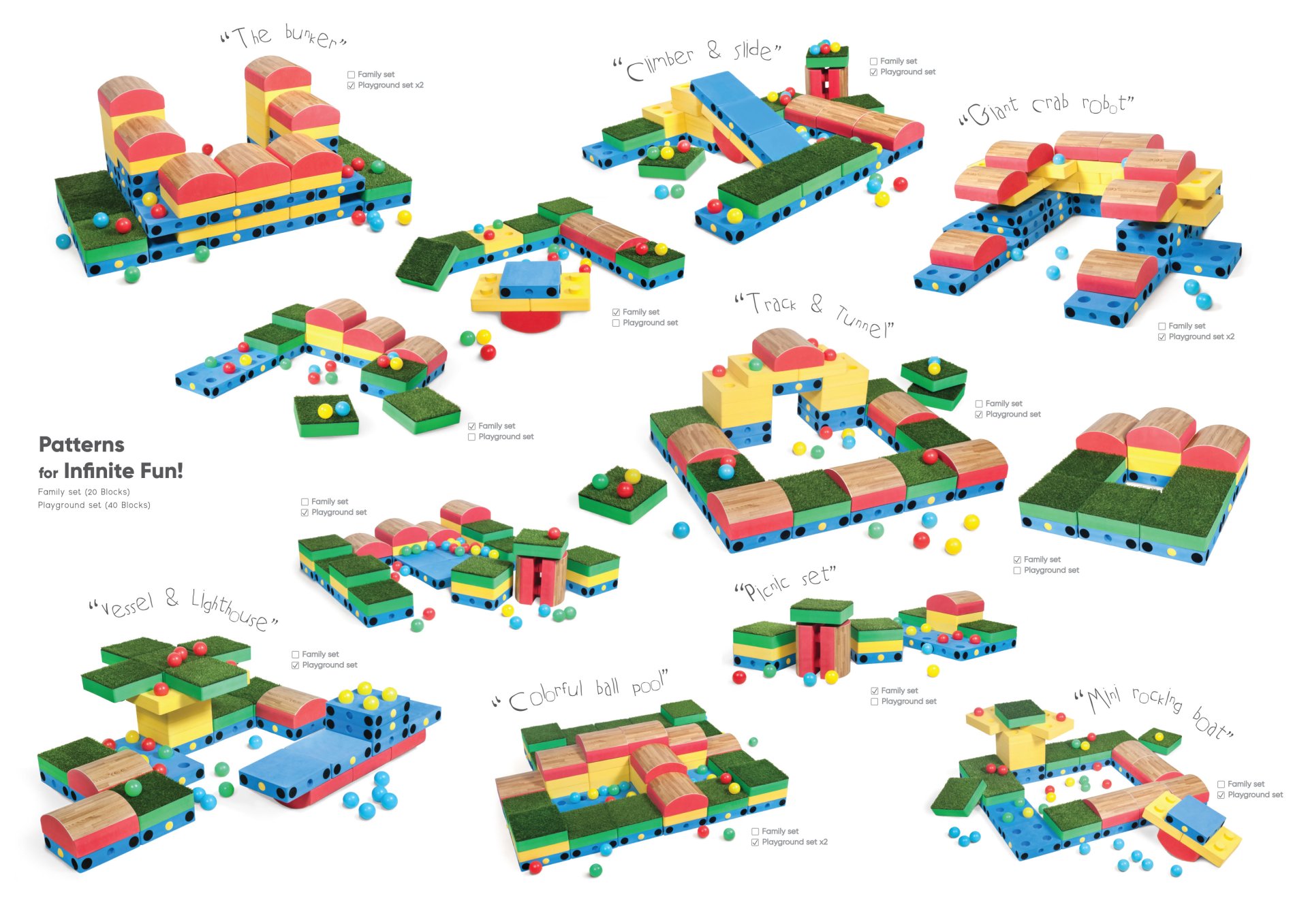Blixpop indoor playground large size building blocks 