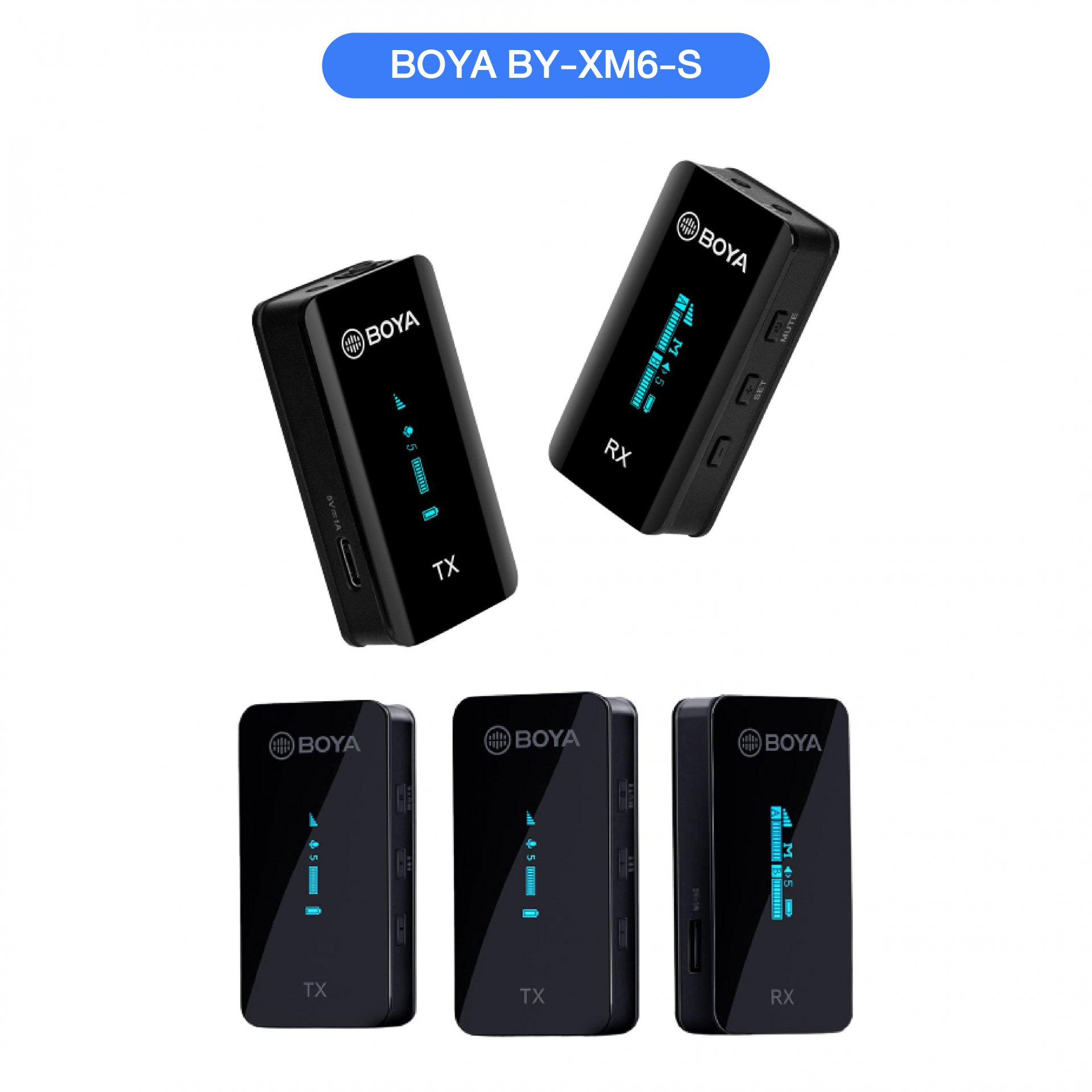 BOYA BY-XM6-S 2.4GHz Ultra-compact Wireless Microphone
