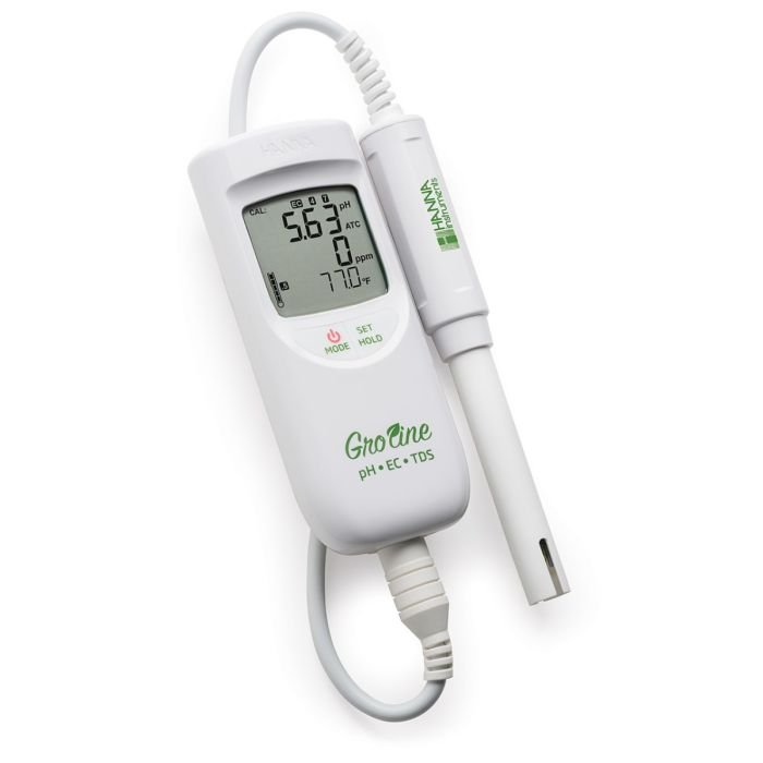 Multiparameter Portable GroLine pH/EC/TDS/Temperature Meter HI9814, HANNA