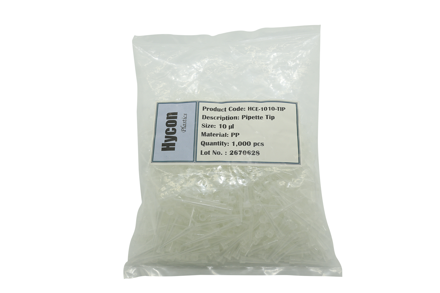 Hycon Lab Micro tip 10ul.natural (1000/pk), Hycon