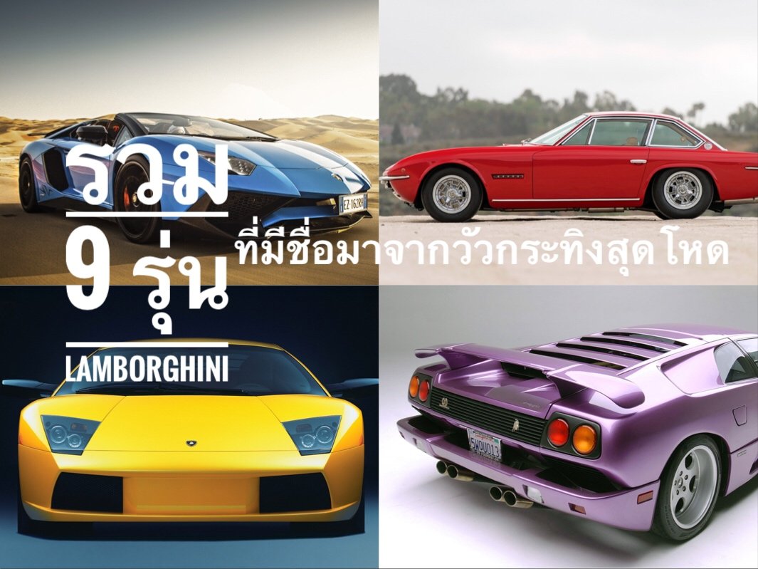 รวม 9 รุ่น Lamborghini ที่มีชื่อมาจากวัวกระทิงสุดโหด