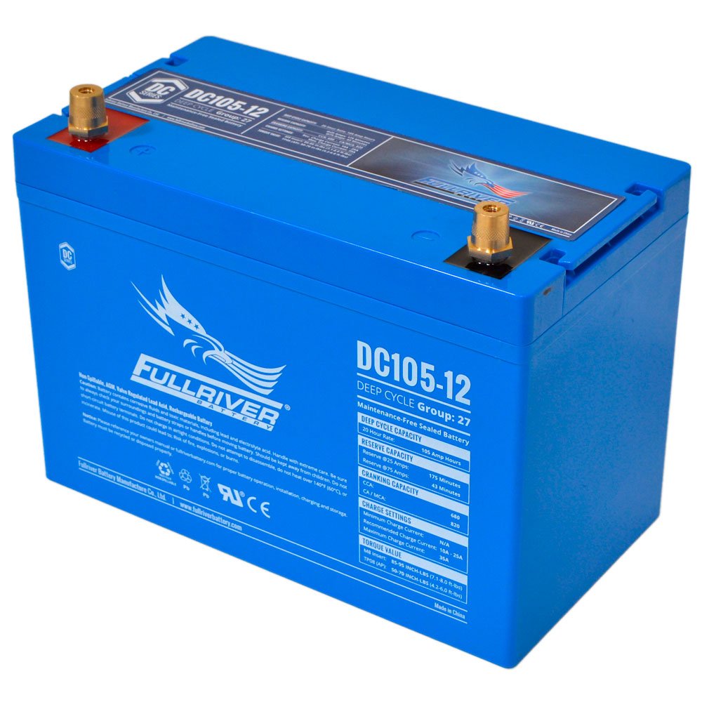 Fullriver Dc Battery Deep Cycle Fullriver DC105-12 (12V 105Ah) (Absorbent Glass Mat ...