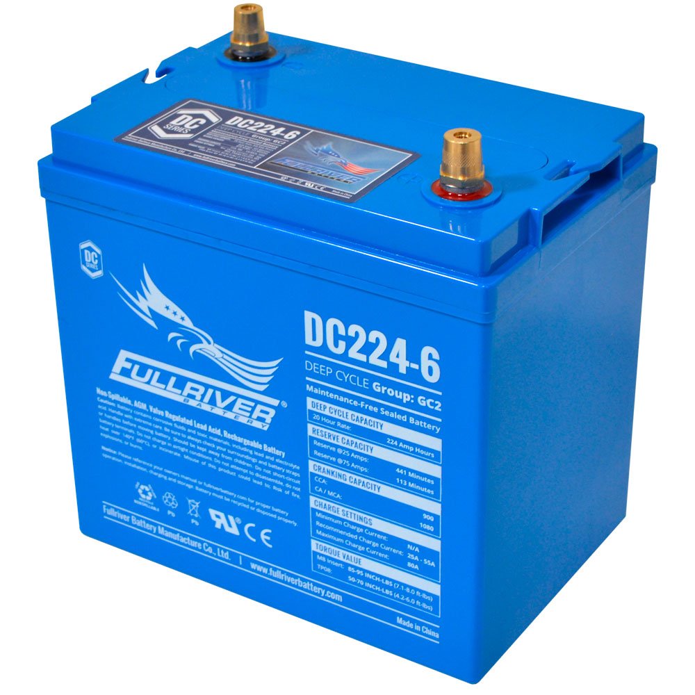 Battery Deep Cycle Fullriver DC224-6 (6V 224Ah) (Absorbent Glass Mat Type)