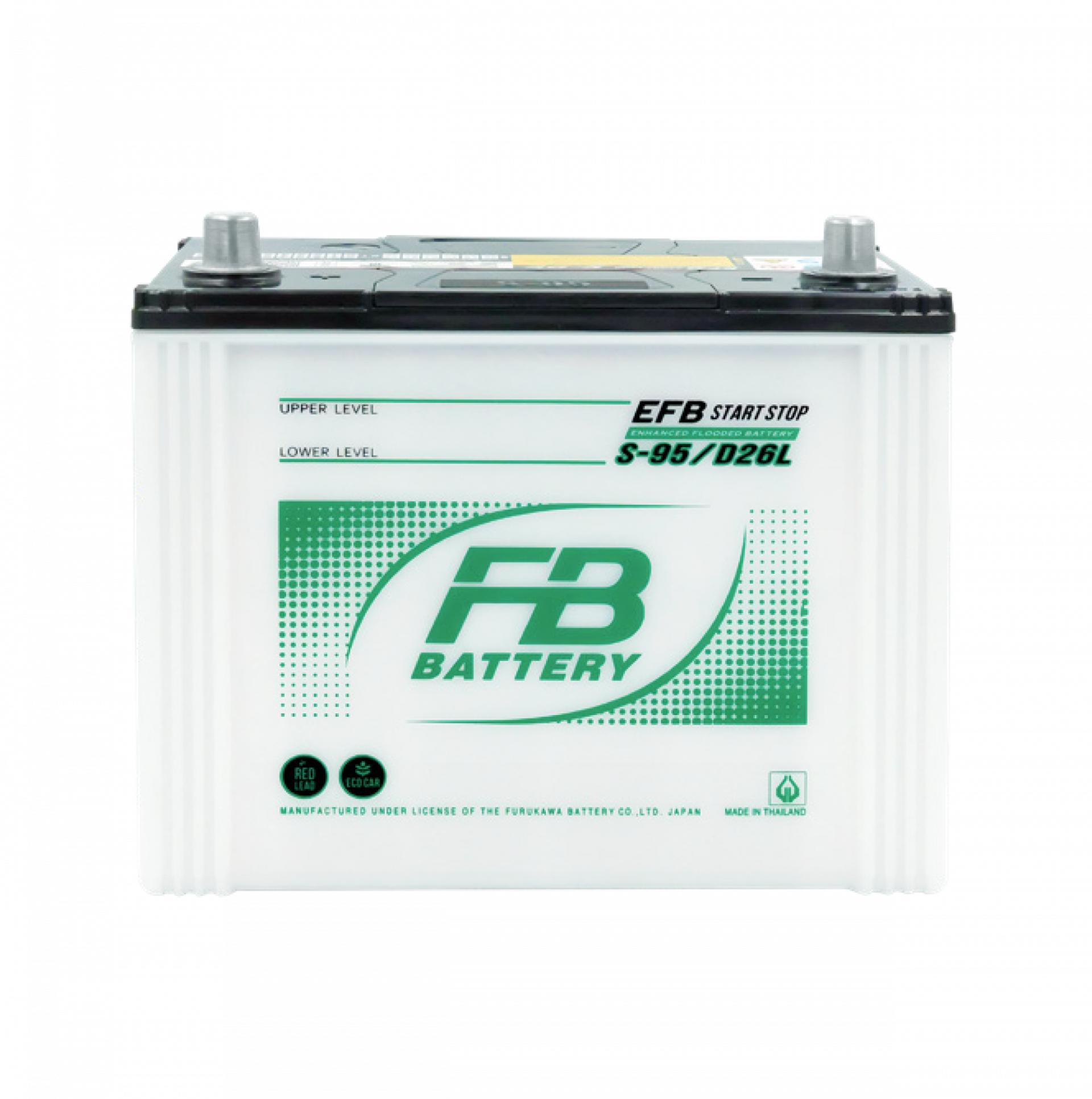แบตเตอรี่ FB EFB S-95L (EFB-Enhanced Flooded Battery Type) 12V 75Ah