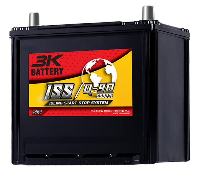 แบตเตอรี่ 3K ISSQ90 (EFB-Enhanced Flooded Battery Type) 12V 68Ah