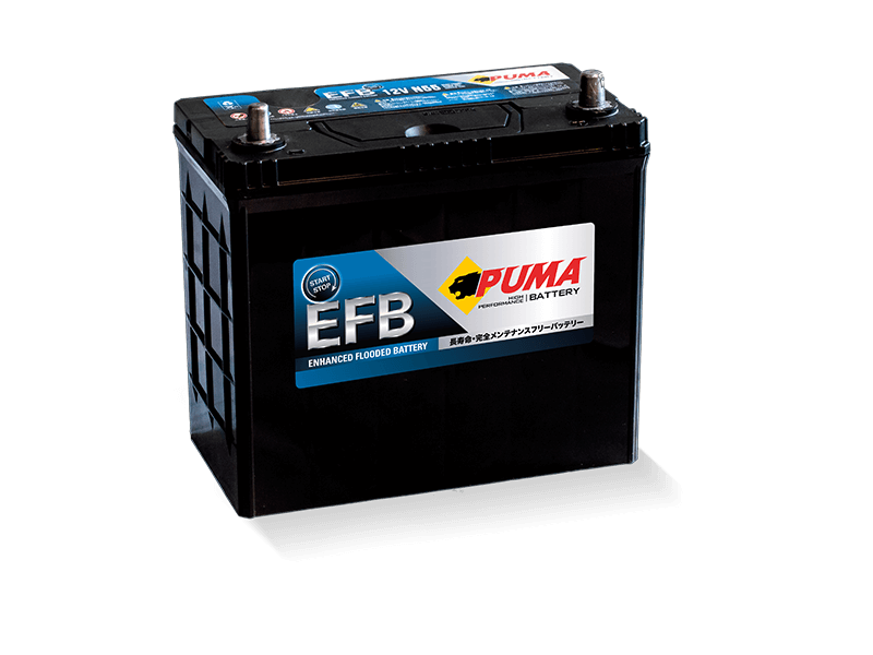 แบตเตอรี่ PUMA EFB N55L (EFB-Enhanced Flooded Battery Type) 12V 55Ah