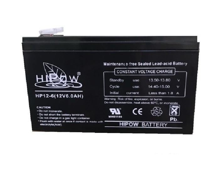 แบตเตอรี่ HIPOW HP12-6 (VRLA Type) 12V 6Ah