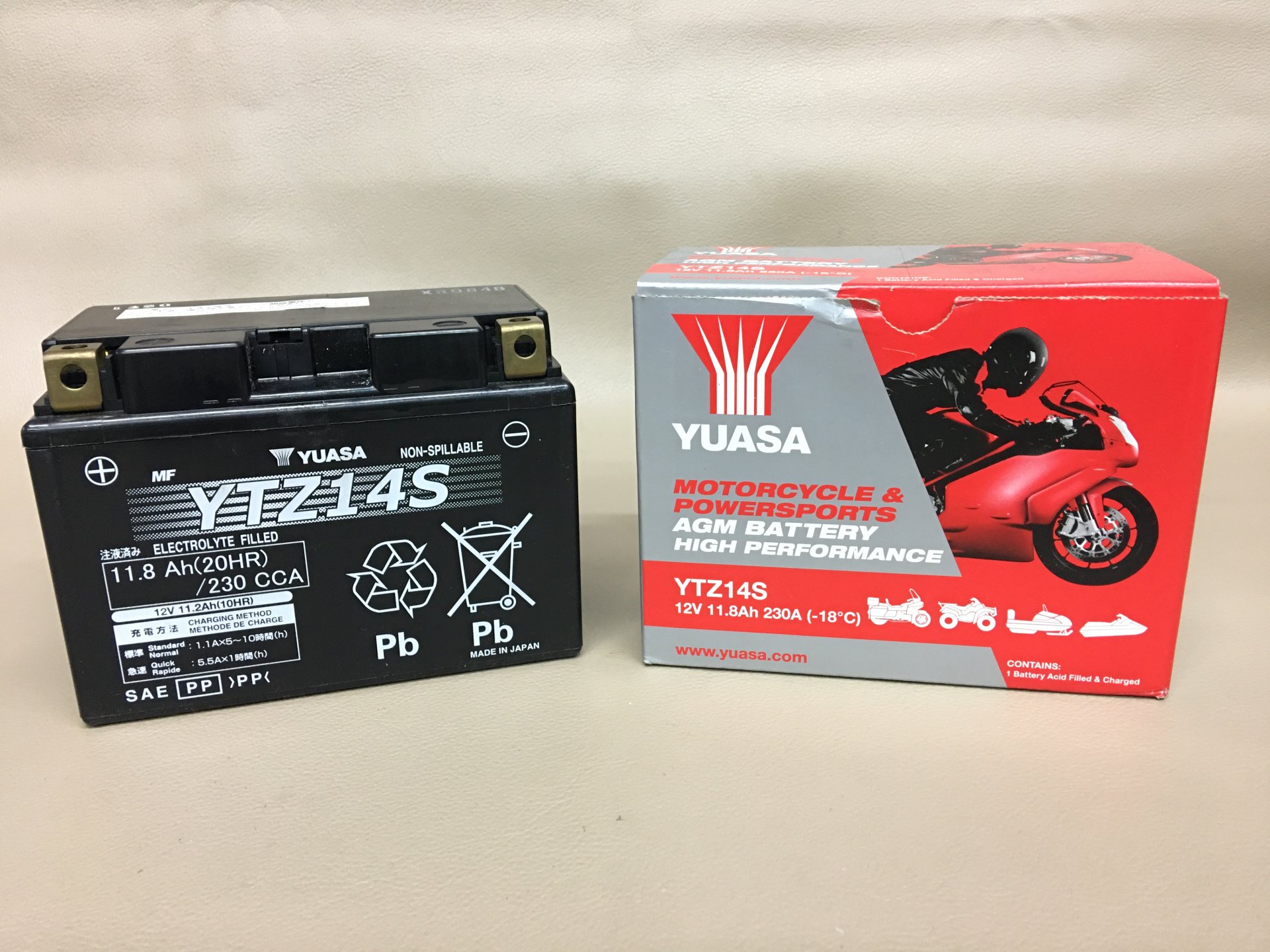 Battery YUASA YTZ14S (Maintenance Free Type) 12V 11.2Ah