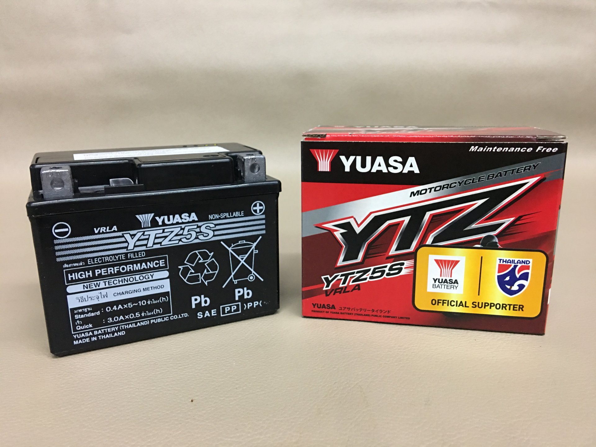 Battery YUASA YTZ5S (Maintenance Free Type) 12V 5Ah