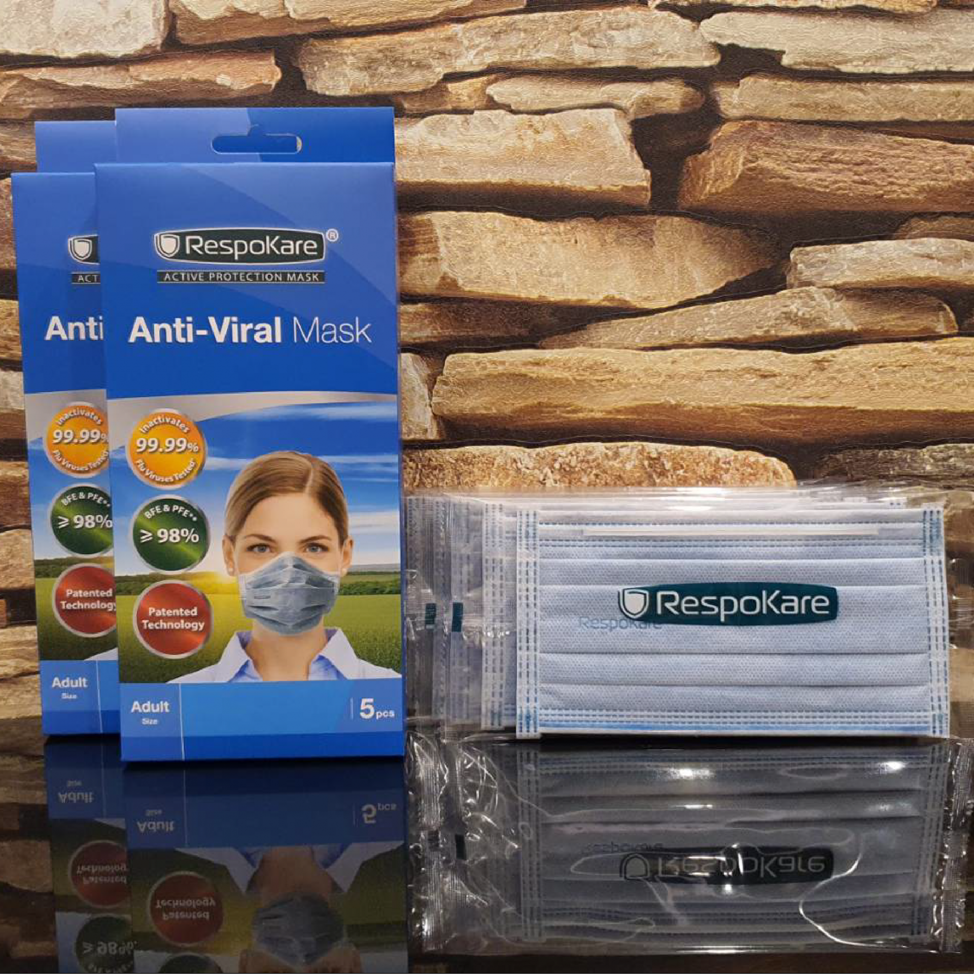 RespoKare Anti-Viral Mask Adult 2 boxes (10 pieces)