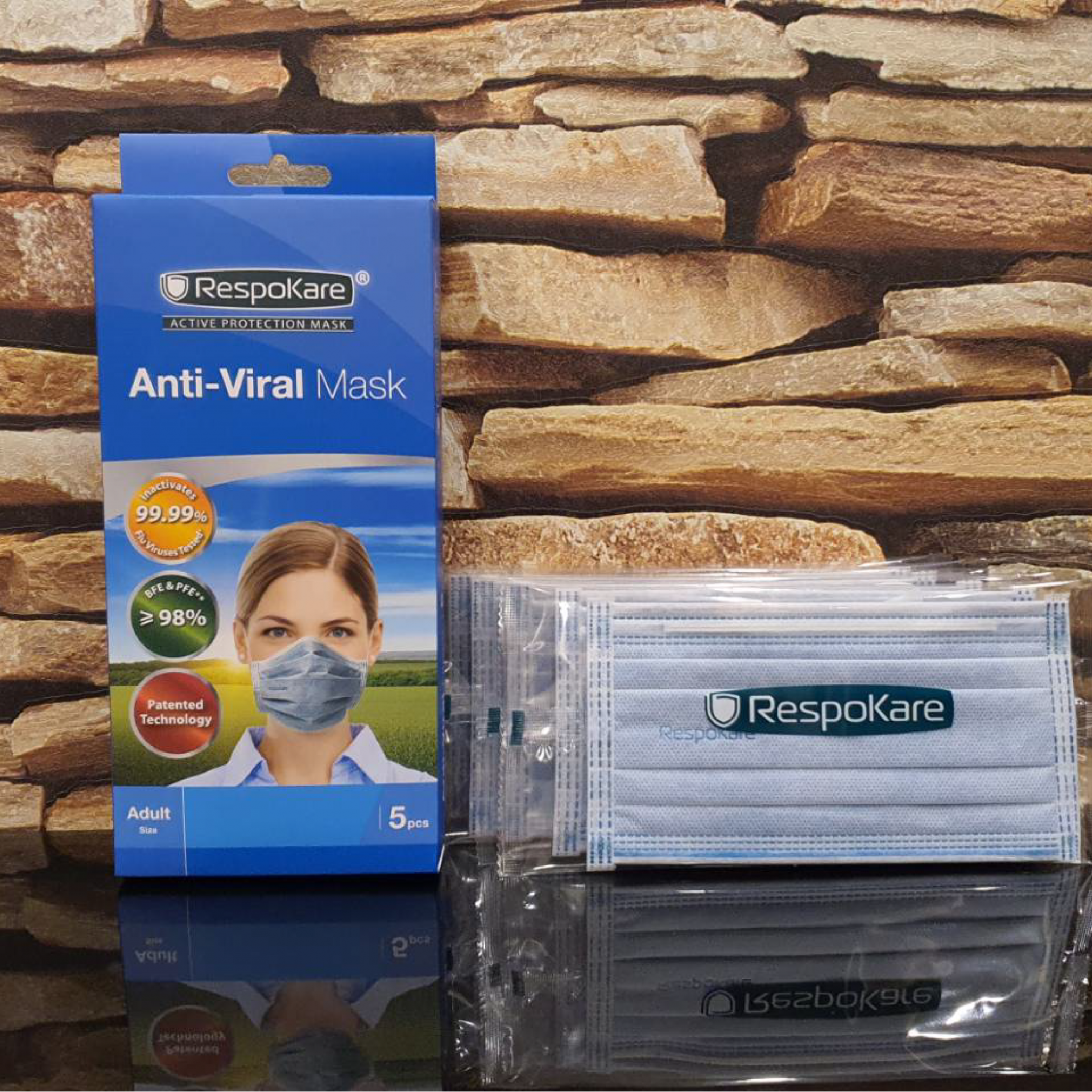 RespoKare Anti-Viral Mask Adult 1 box (5 pieces)