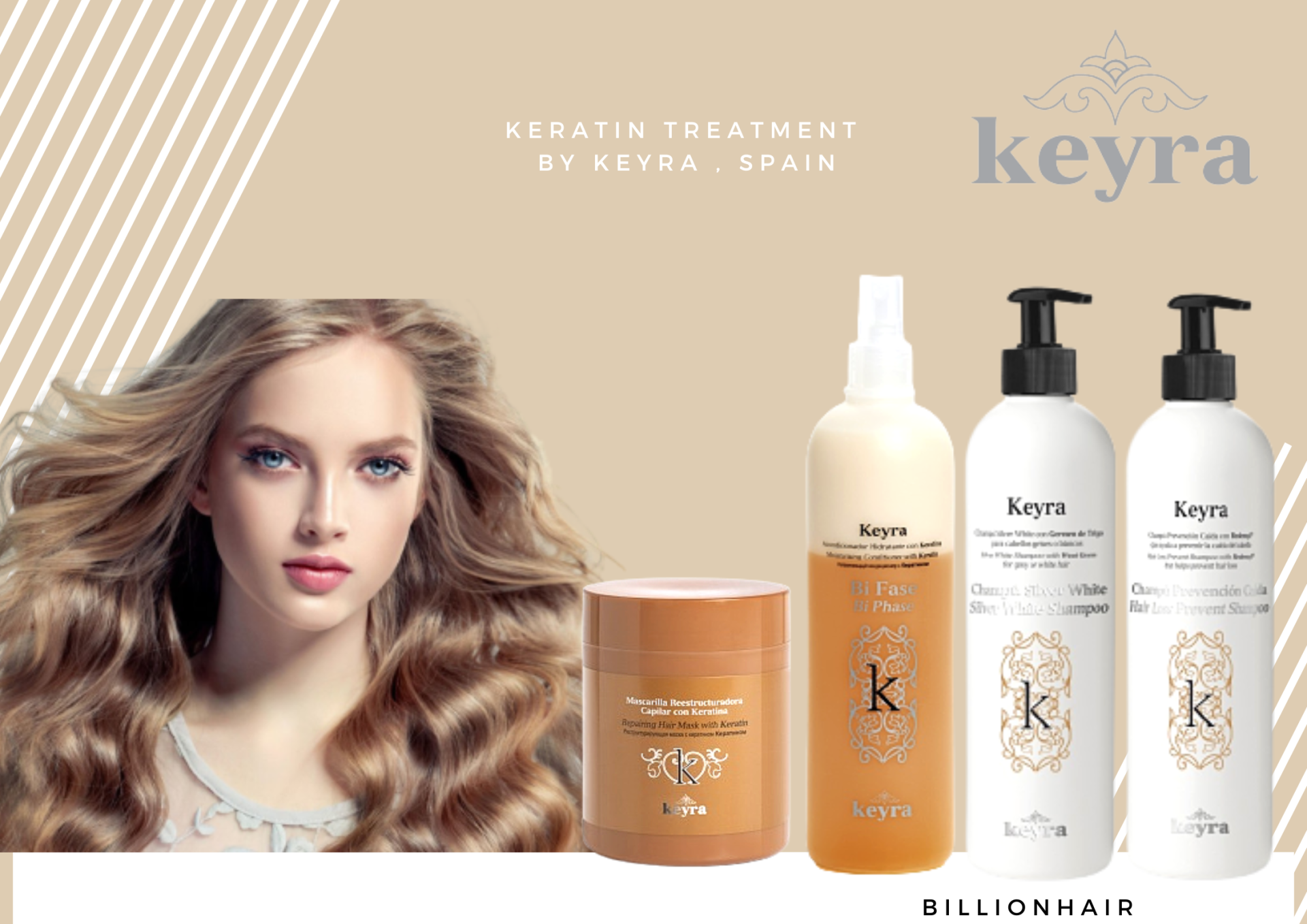 Key Rau Keyra repair hair mask with keratin 500ml ทรีตเม้นท์สูตรเคราตินเข้มข้น ...