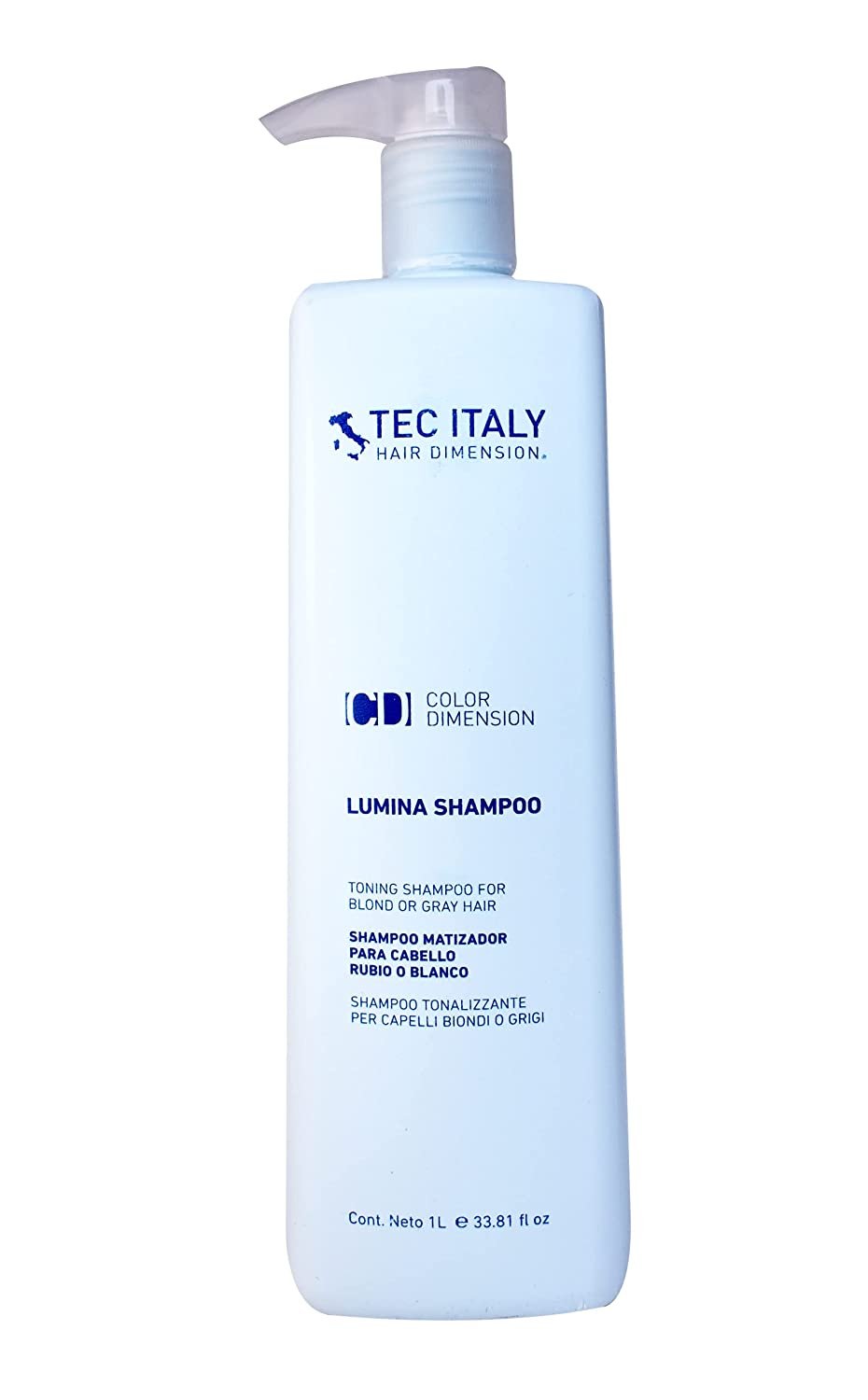 Tec Italy Lumina Shampoo 1000ml - Toning shampoo for blond or grey hair