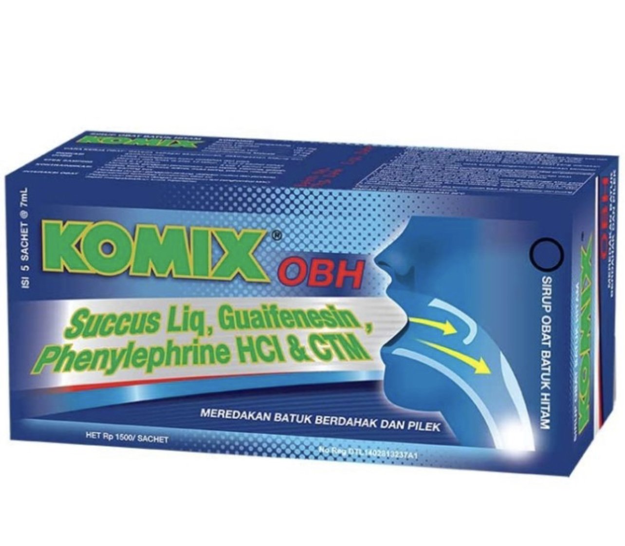 Komix OBH Obat Batuk Hitam @ 5 sachets x 7 ml