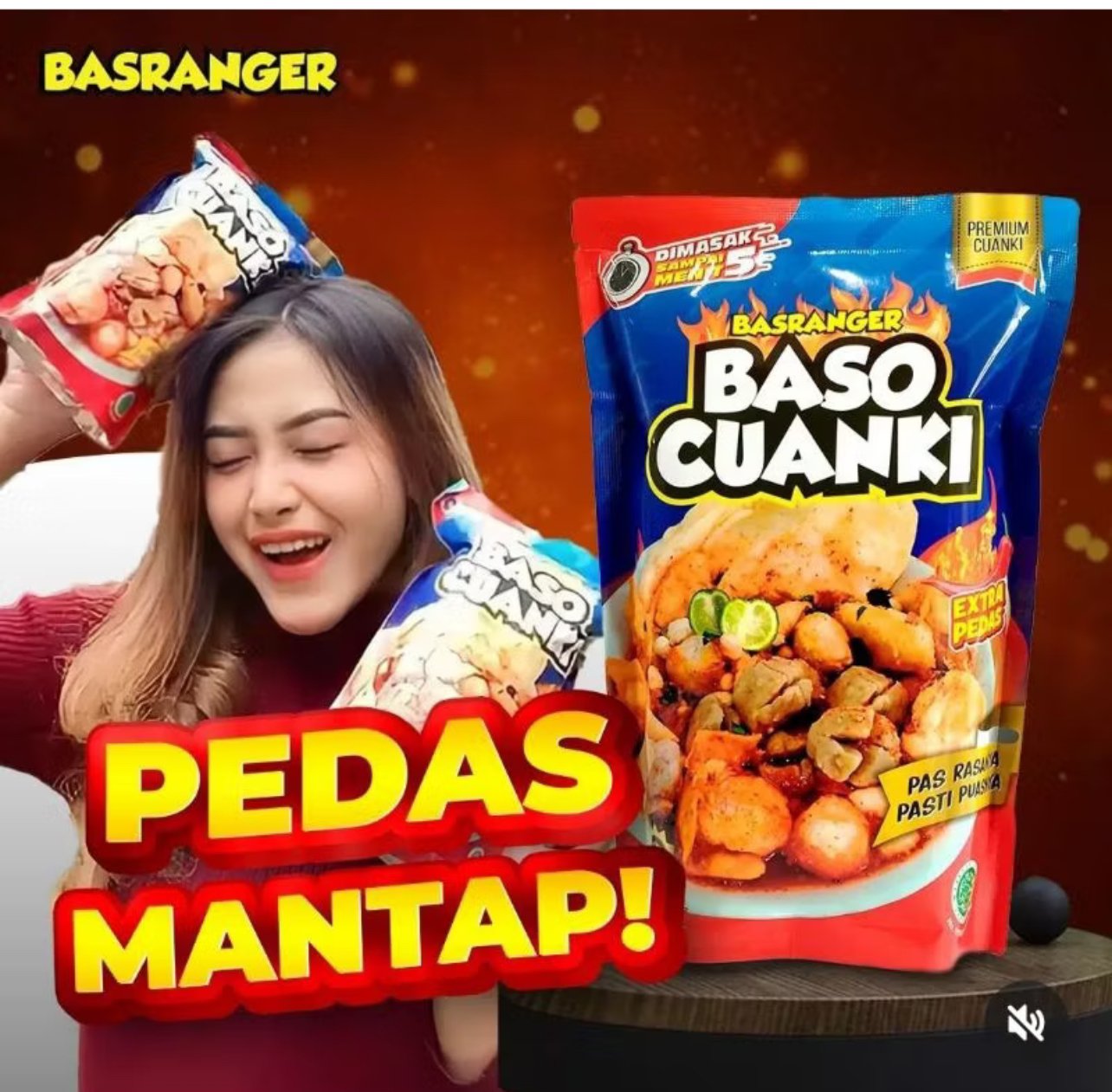 Baso Ranigang Baso Cuanki Basranger Extra Pedas 200 gram