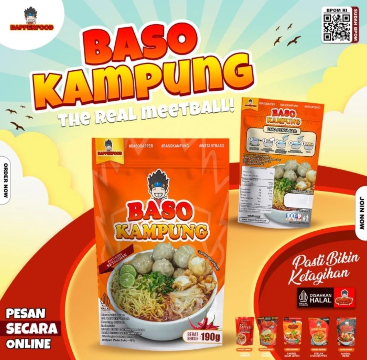 Bapper Baso Kampung Bapper 190 gram / Bapper Village Meatballs