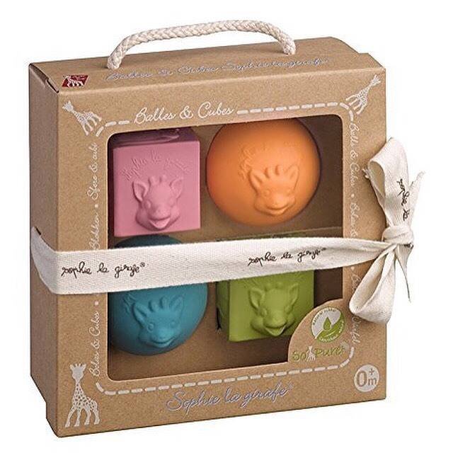 So’Pure Sophie la girafe® Cubes Sophie La Girafe So'Pure บล็อกยางสี่เหลี่ยม/วงกลม