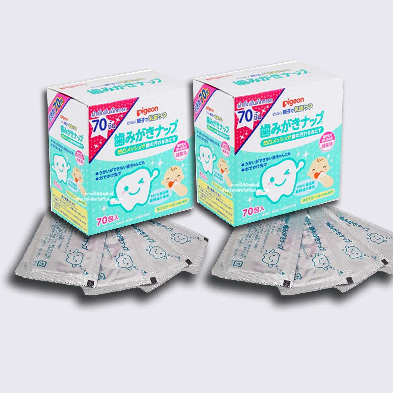 ผ้าเช็ดฟัน Pigeon (Made in Japan) 