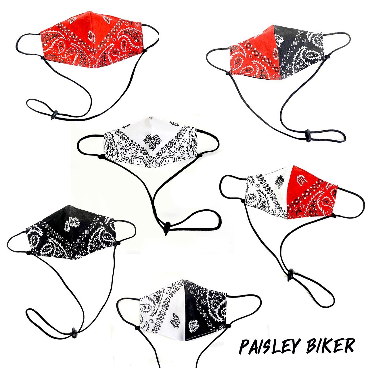 หน้ากากผ้า Paisley Biker Mask
