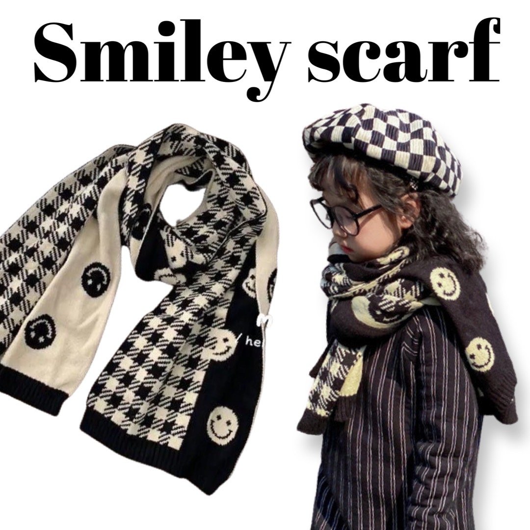 Black Smiley scarf