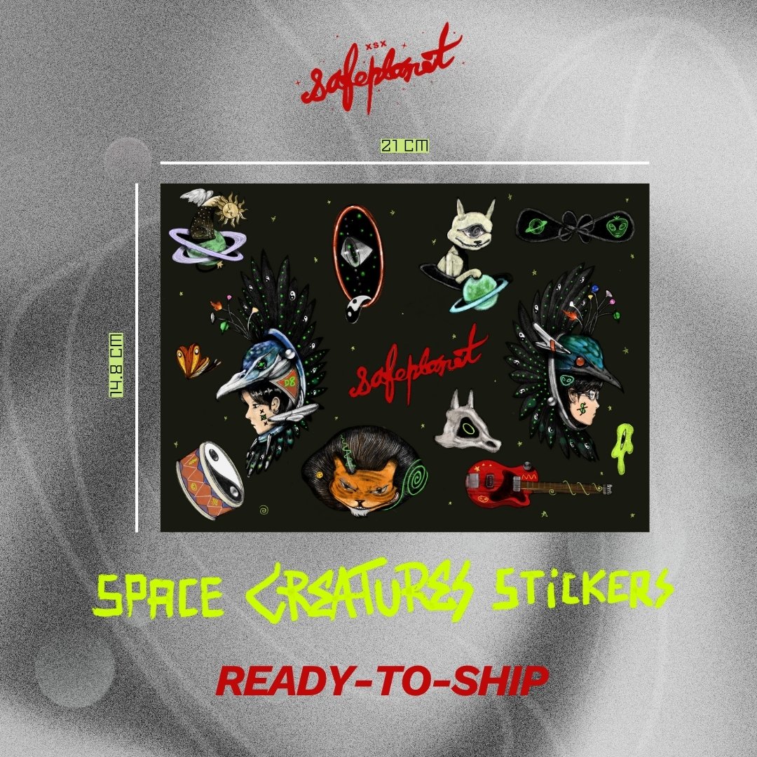 SPACE CREATURES STICKER